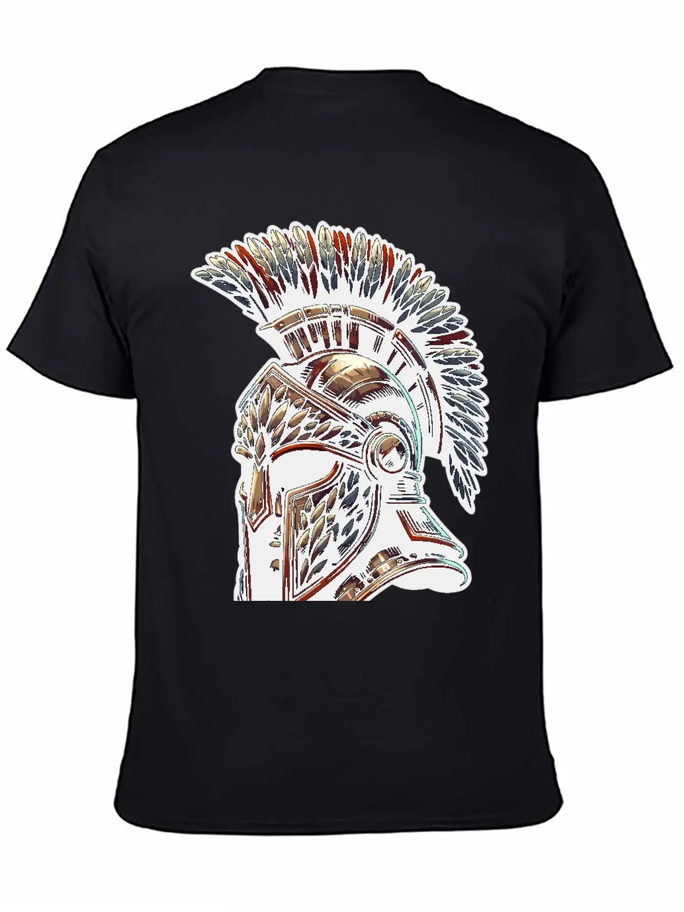 Spartan Glory - Ancient Warrior Feathered Helmet Stylish Everyday T-Shirt – Unisex Basic Cotton Tee