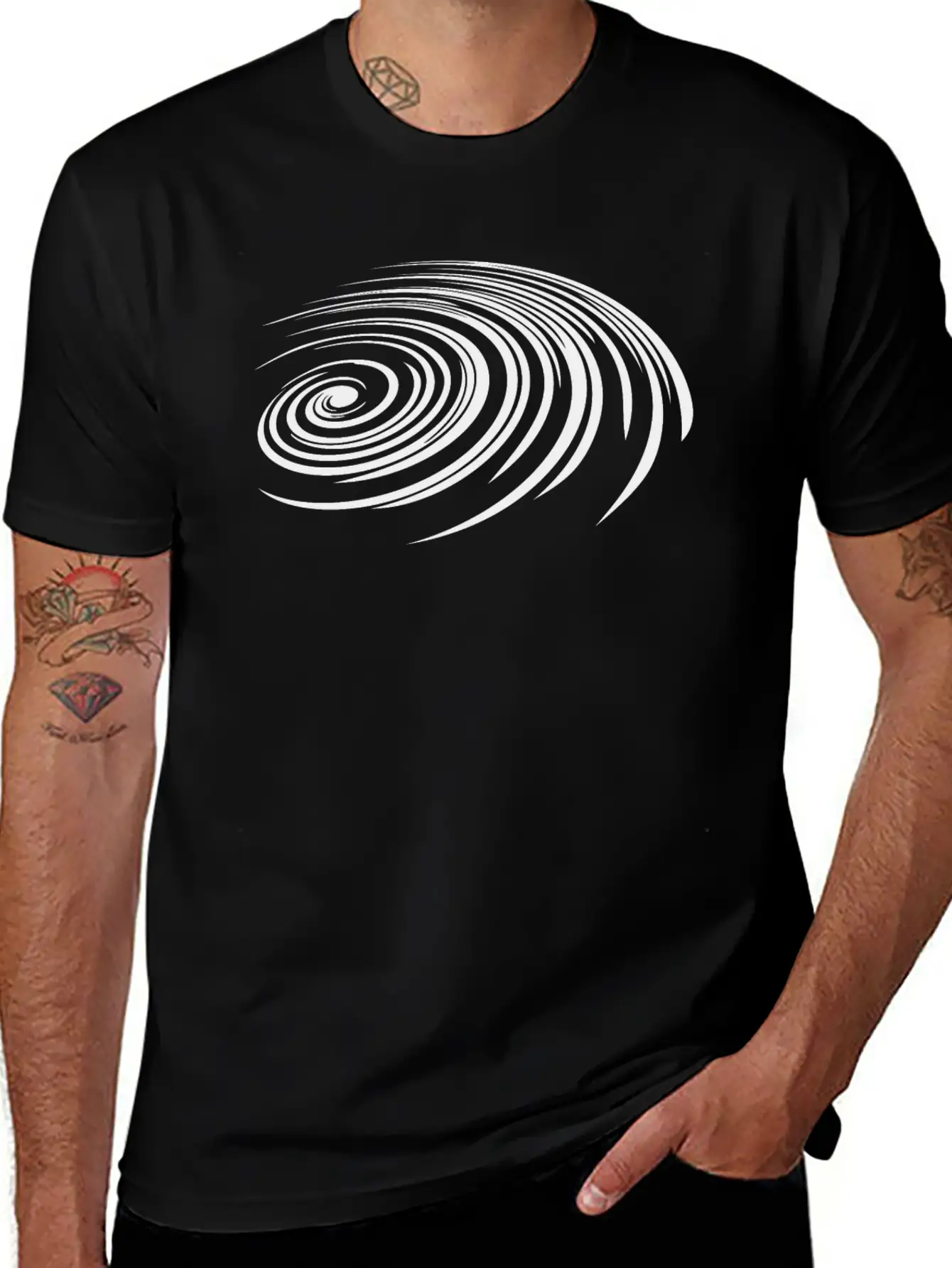 Spiral Geometry - Spiral Galaxy Unisex Casual T-Shirt – Clean Design For Daily Comfort