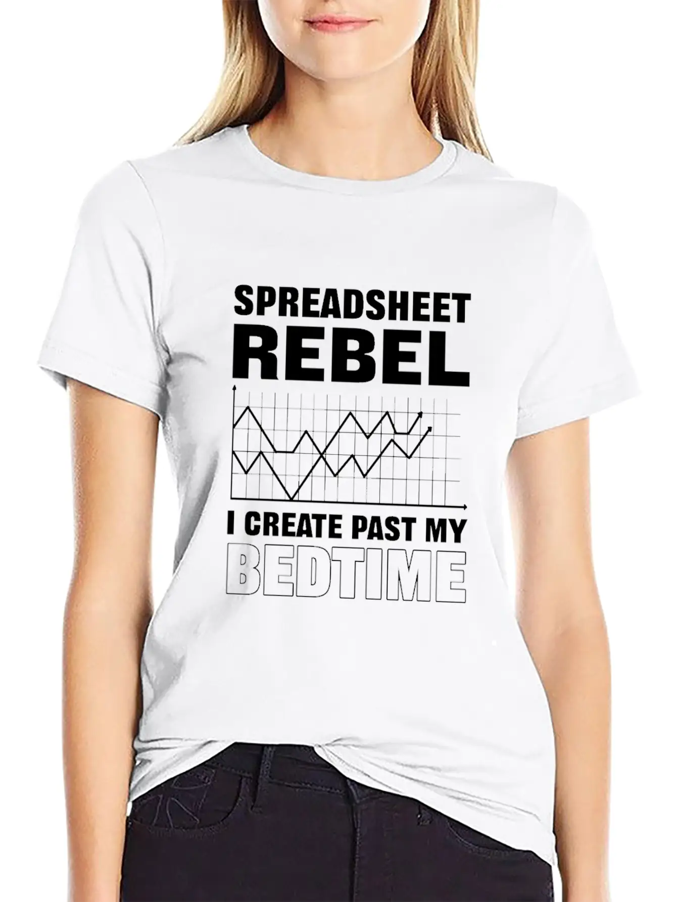 Spreadsheet Rebel. Actuary Accounting Gift. Data Stylish Everyday T-Shirt – Unisex Basic Cotton Tee