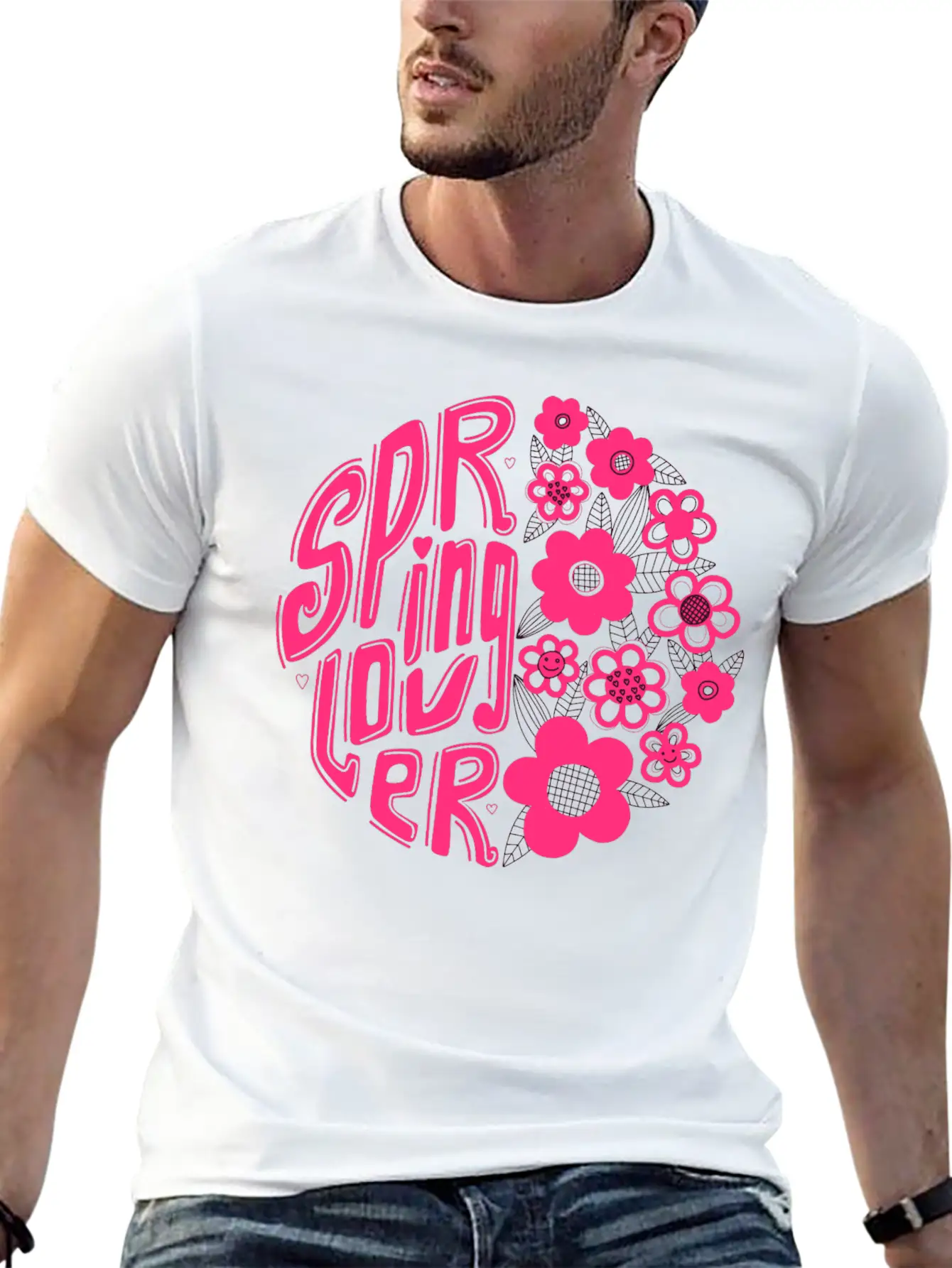 Spring Lover. Hello Spring Stylish Everyday T-Shirt – Unisex Basic Cotton Tee