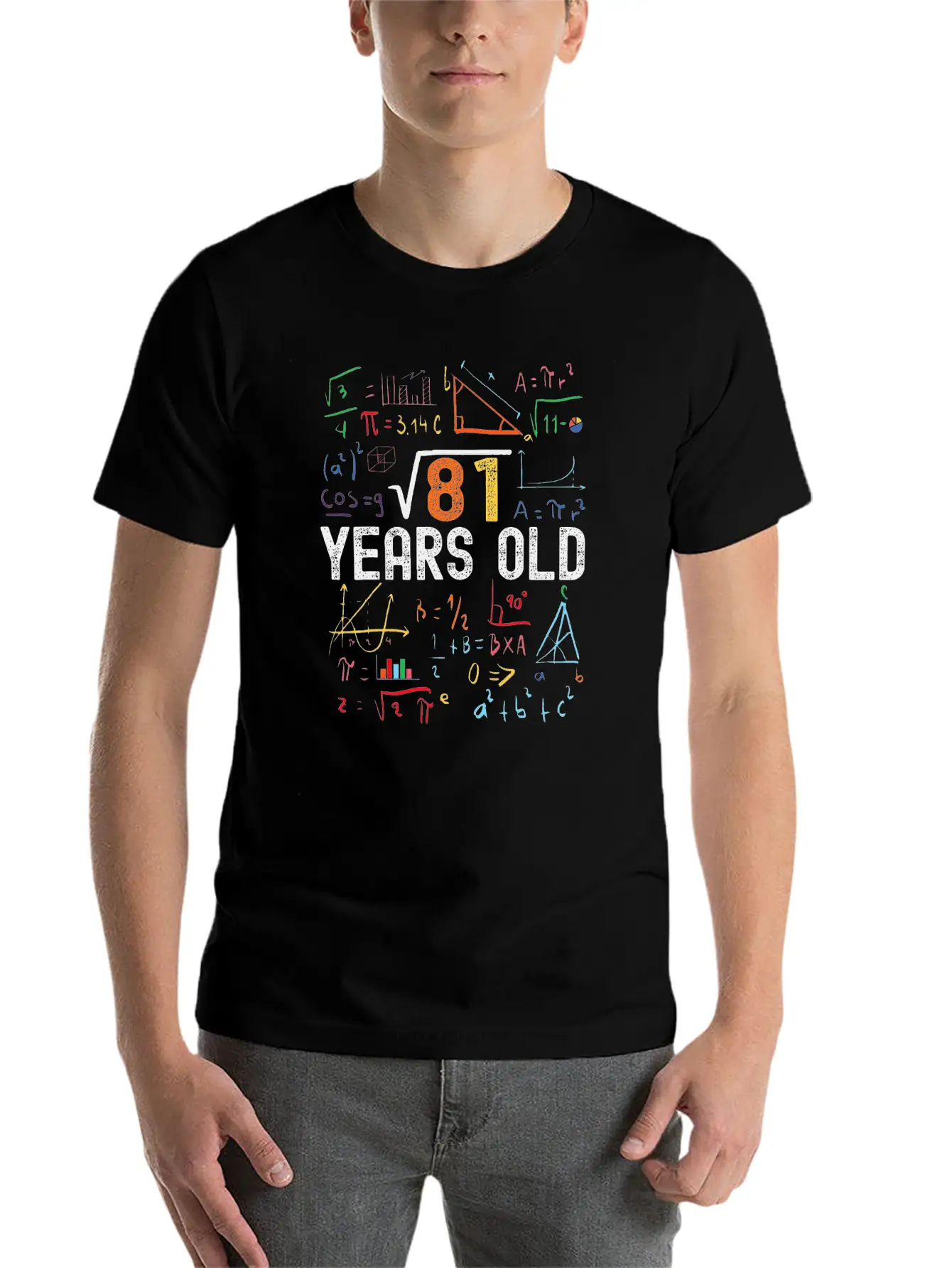Square Root Of 81 9th Birthday 9 Years Old Stylish Everyday T-Shirt – Unisex Basic Cotton Tee