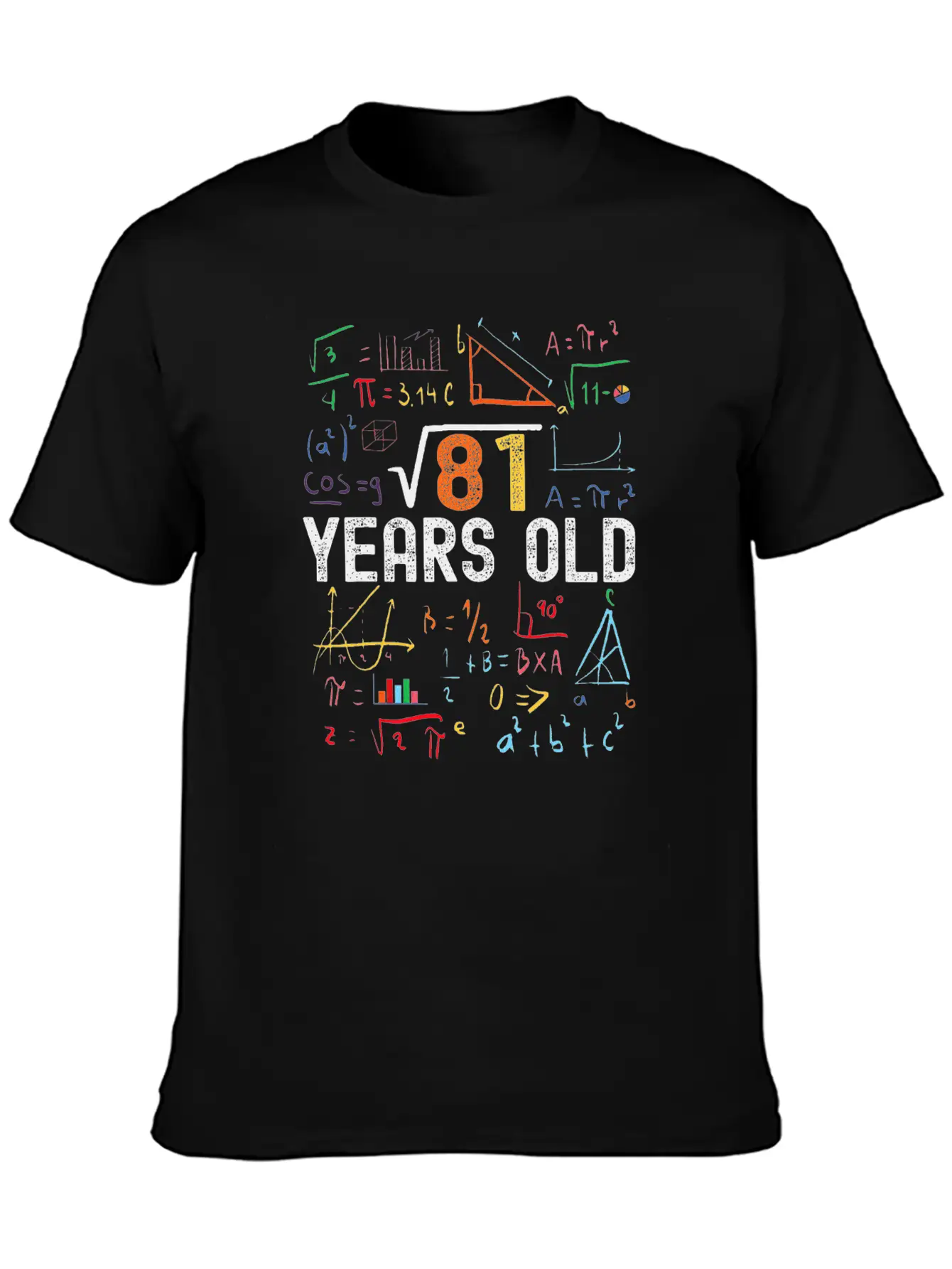 Square Root Of 81 9th Birthday 9 Years Old Stylish Everyday T-Shirt – Unisex Basic Cotton Tee