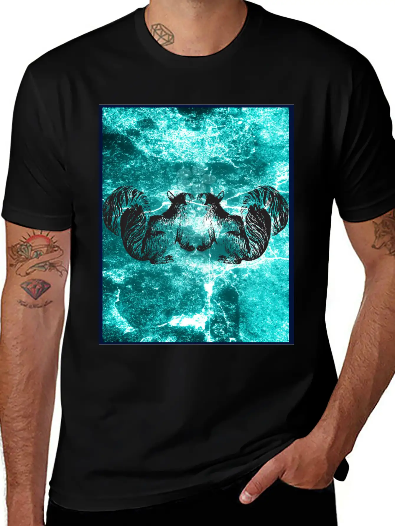 Squirrel Blue Stylish Everyday T-Shirt – Unisex Basic Cotton Tee