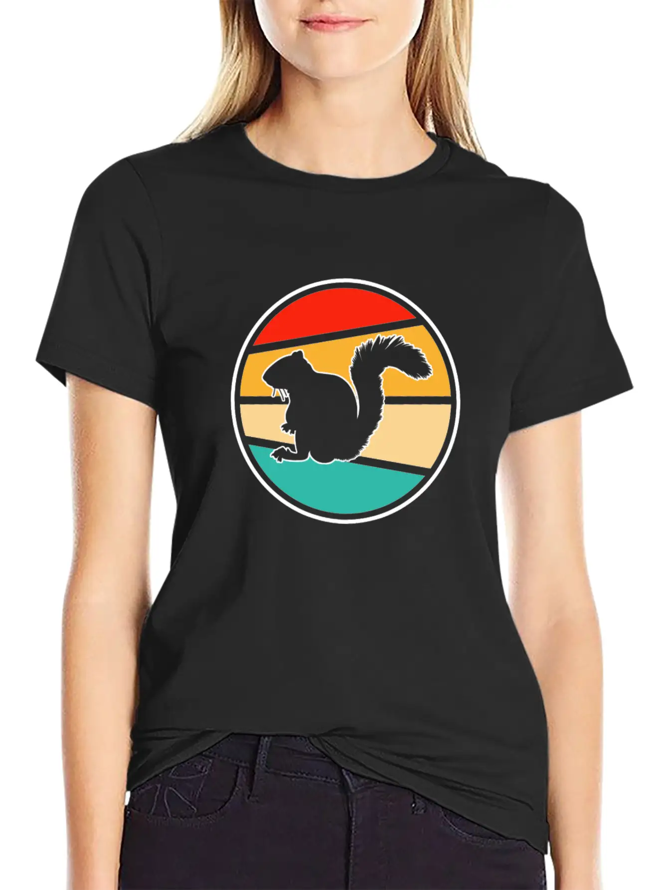 Squirrel Retro Stylish Everyday T-Shirt – Unisex Basic Cotton Tee
