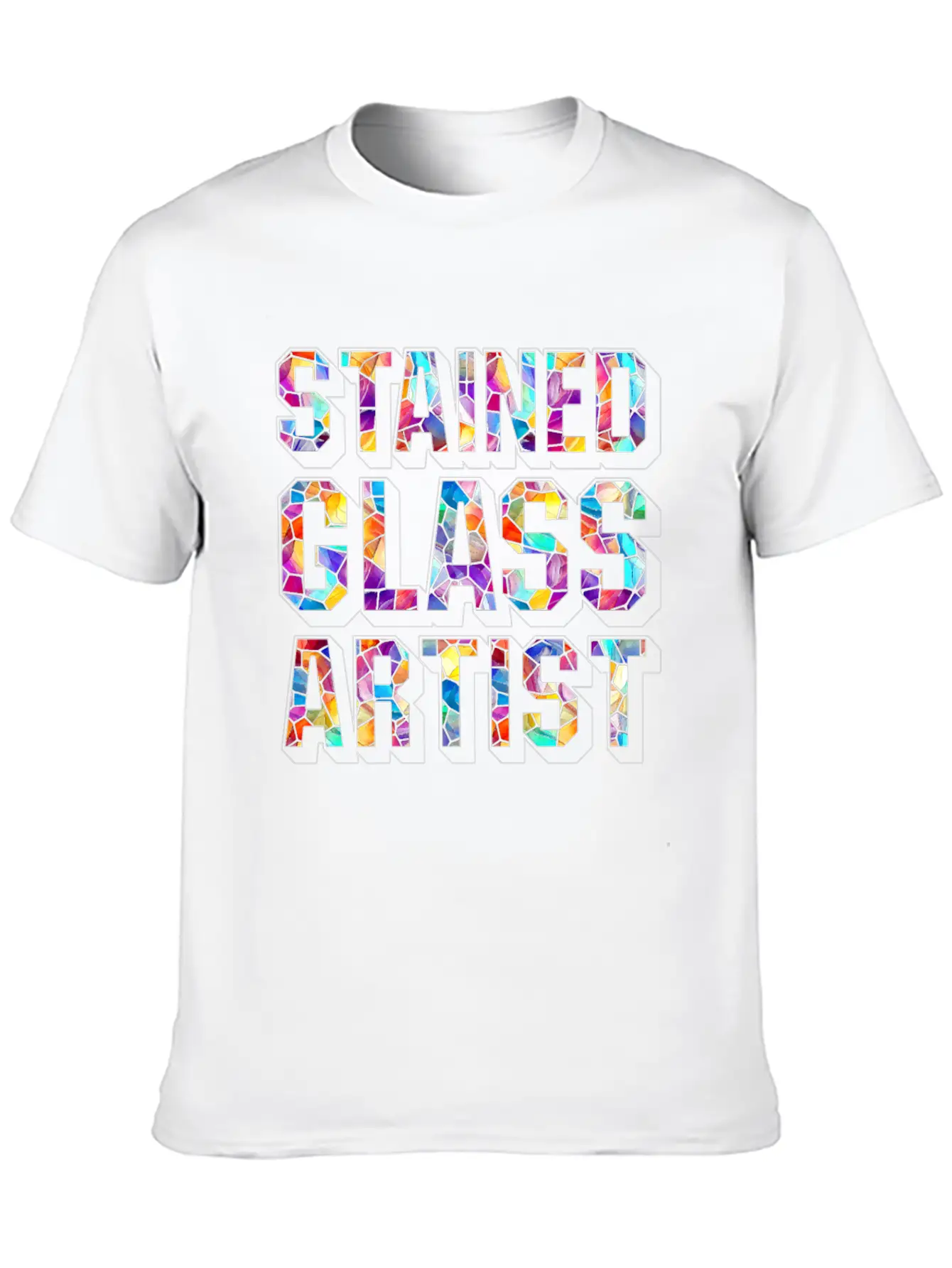 Stained Glass Artist Mosaic Artisan Stylish Everyday T-Shirt – Unisex Basic Cotton Tee