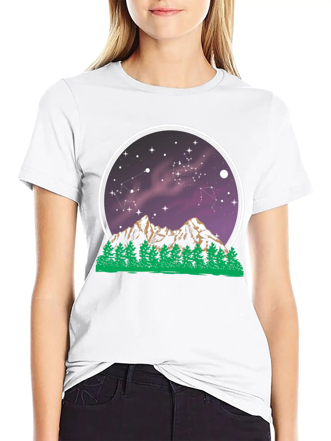 Star Gazing Astronomy Basic Graphic T-Shirt – Daily Comfort In Soft Cotton