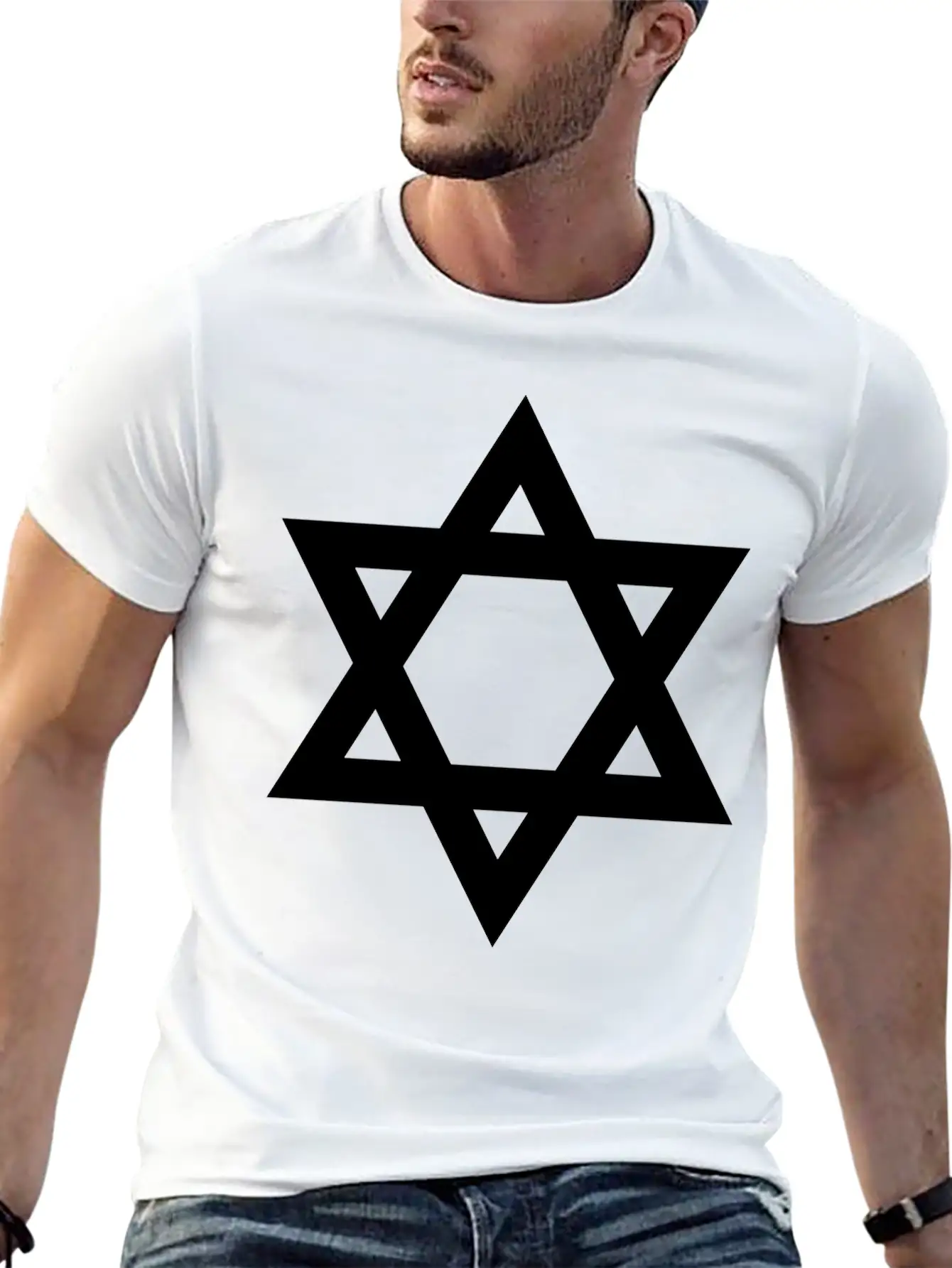 Star Of David Basic Graphic T-Shirt – Daily Comfort In Soft Cotton