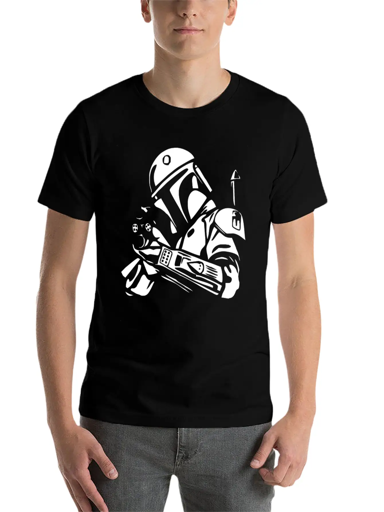 Star Wars Bobba Fett Inspired TEE Relaxed Everyday Tee – Lightweight And Durable Cotton