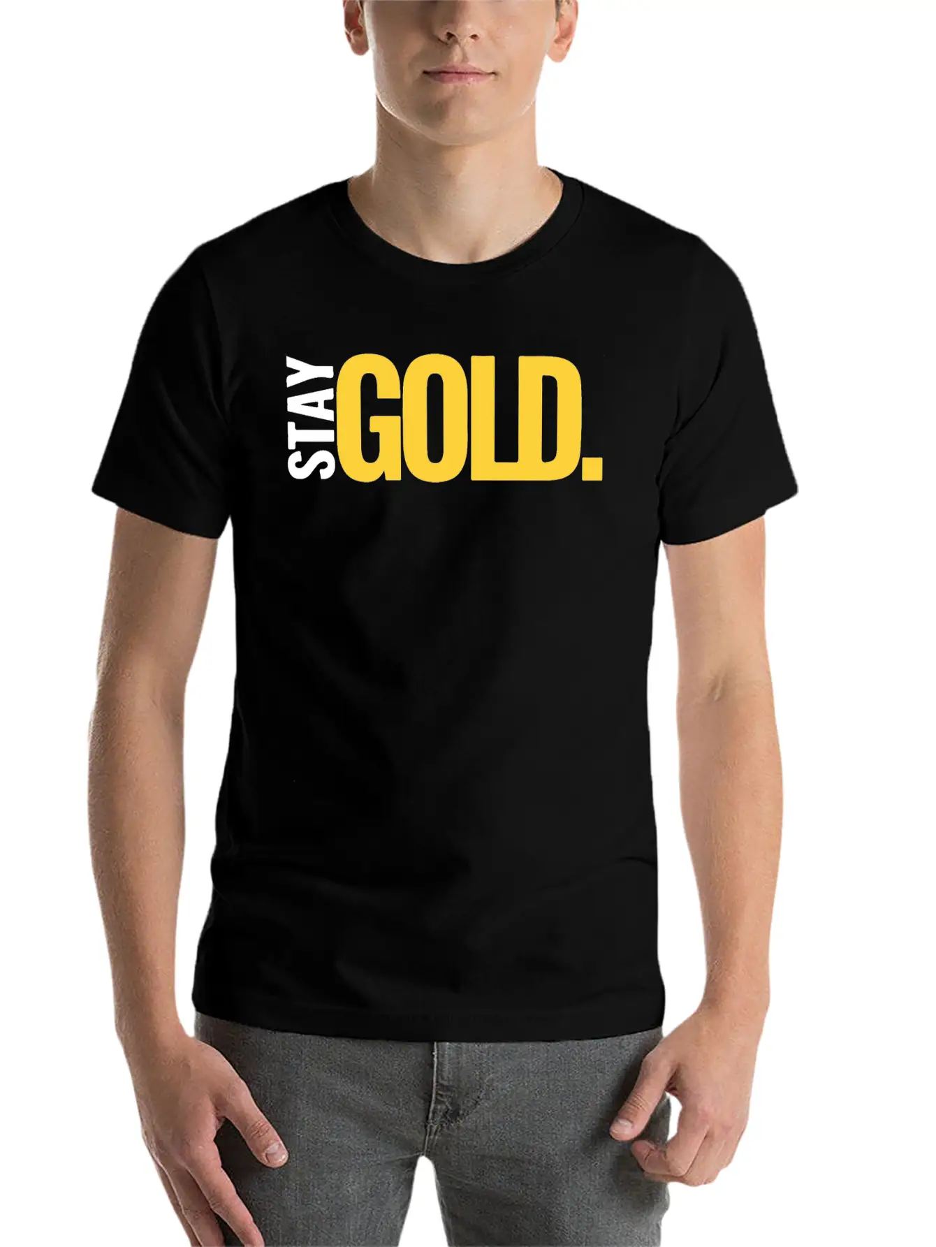 STAY GOLD Stylish Everyday T-Shirt – Unisex Basic Cotton Tee