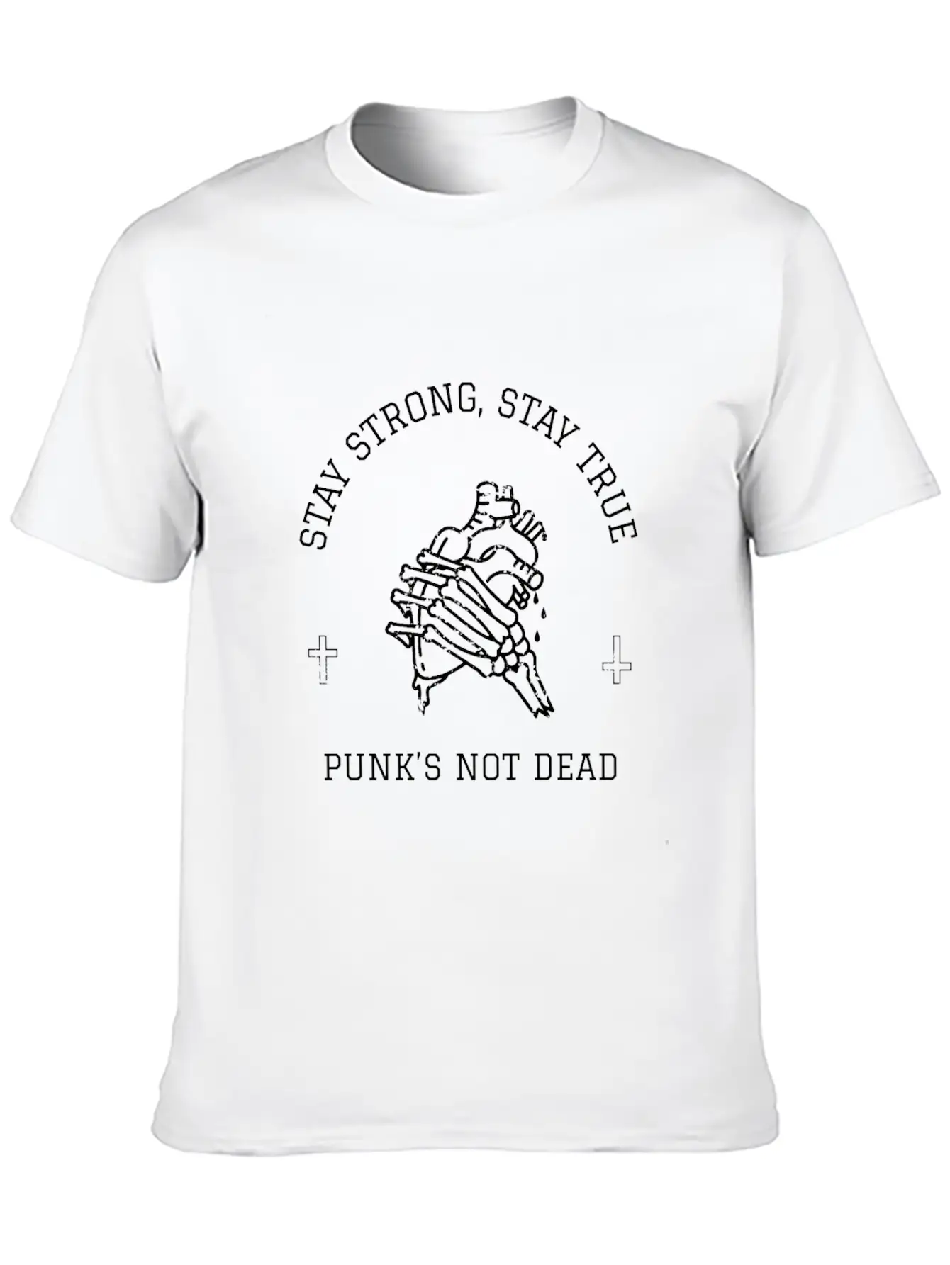 Stay Strong, Stay True - Punk's Not Dead Classic Cotton Tee – Unisex Comfort For Any Season
