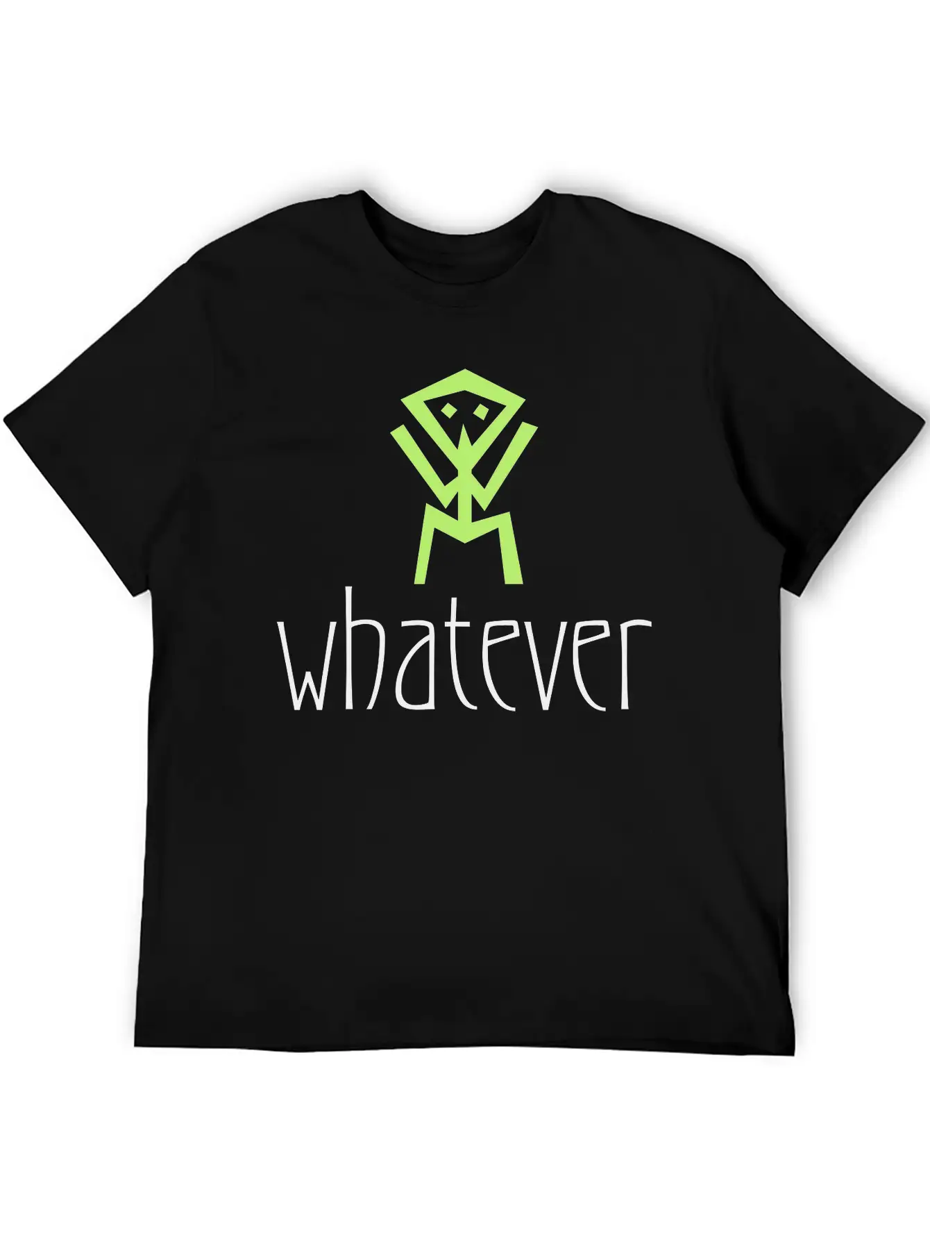 Stick Figure Whatever Symbol Stylish Everyday T-Shirt – Unisex Basic Cotton Tee