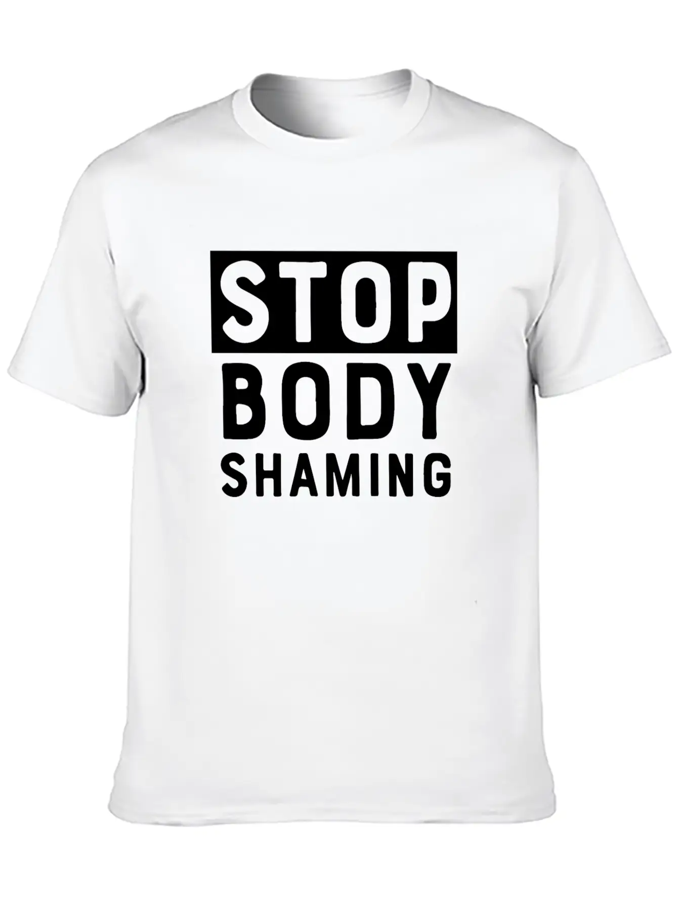 Stop Body Shaming Stylish Everyday T-Shirt – Unisex Basic Cotton Tee