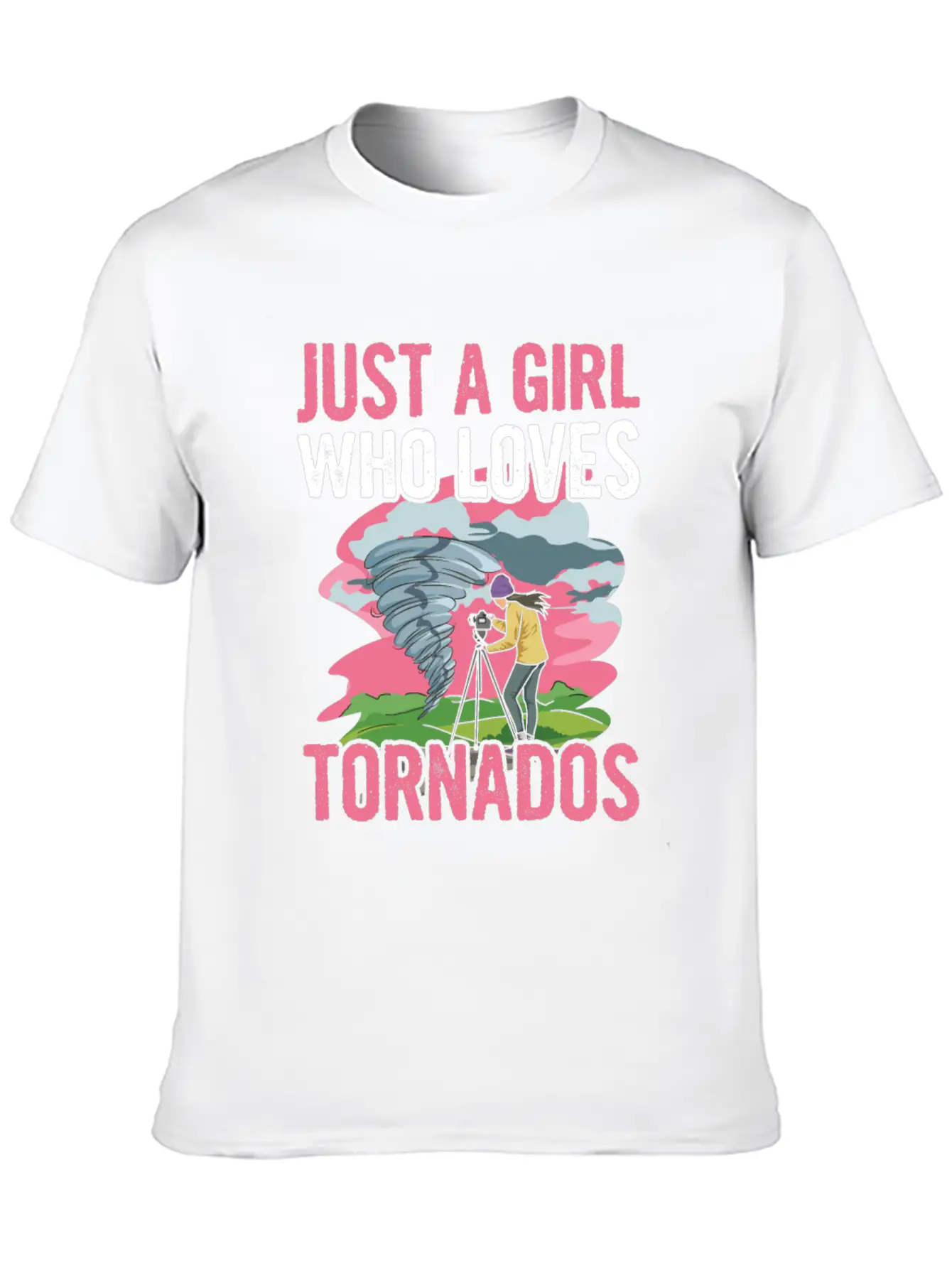 Storm Chasing Design For A Tornado Chaser Girl Stylish Everyday T-Shirt – Unisex Basic Cotton Tee