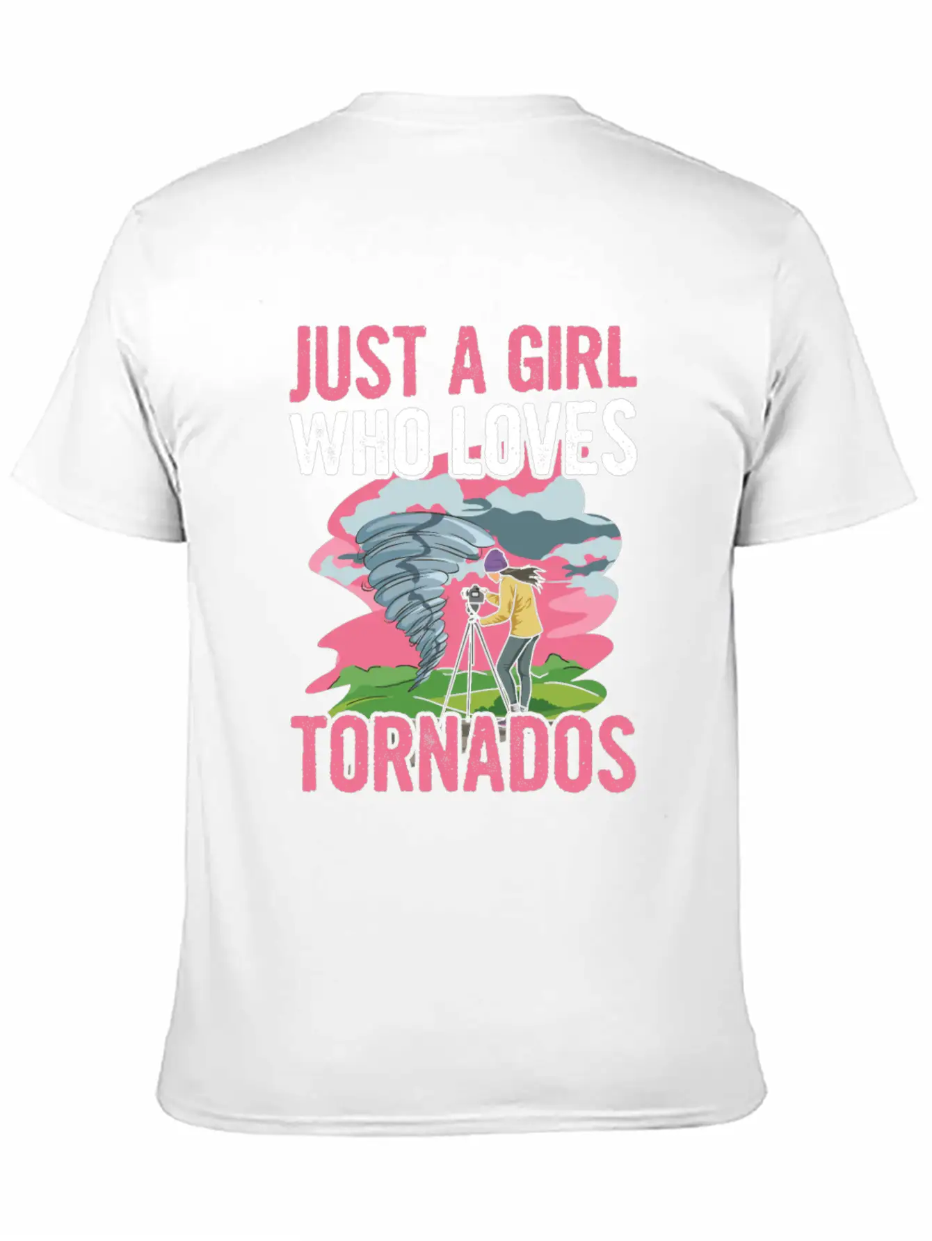 Storm Chasing Design For A Tornado Chaser Girl Stylish Everyday T-Shirt – Unisex Basic Cotton Tee