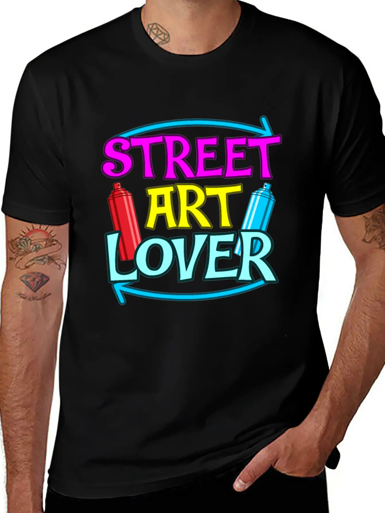 Streetart Graffiti Funny Gift Stylish Everyday T-Shirt – Unisex Basic Cotton Tee