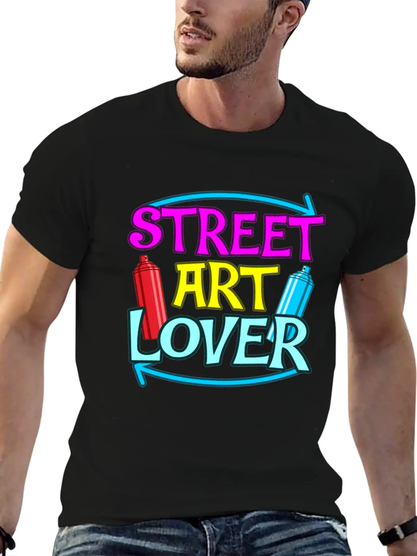 Streetart Graffiti Funny Gift Stylish Everyday T-Shirt – Unisex Basic Cotton Tee