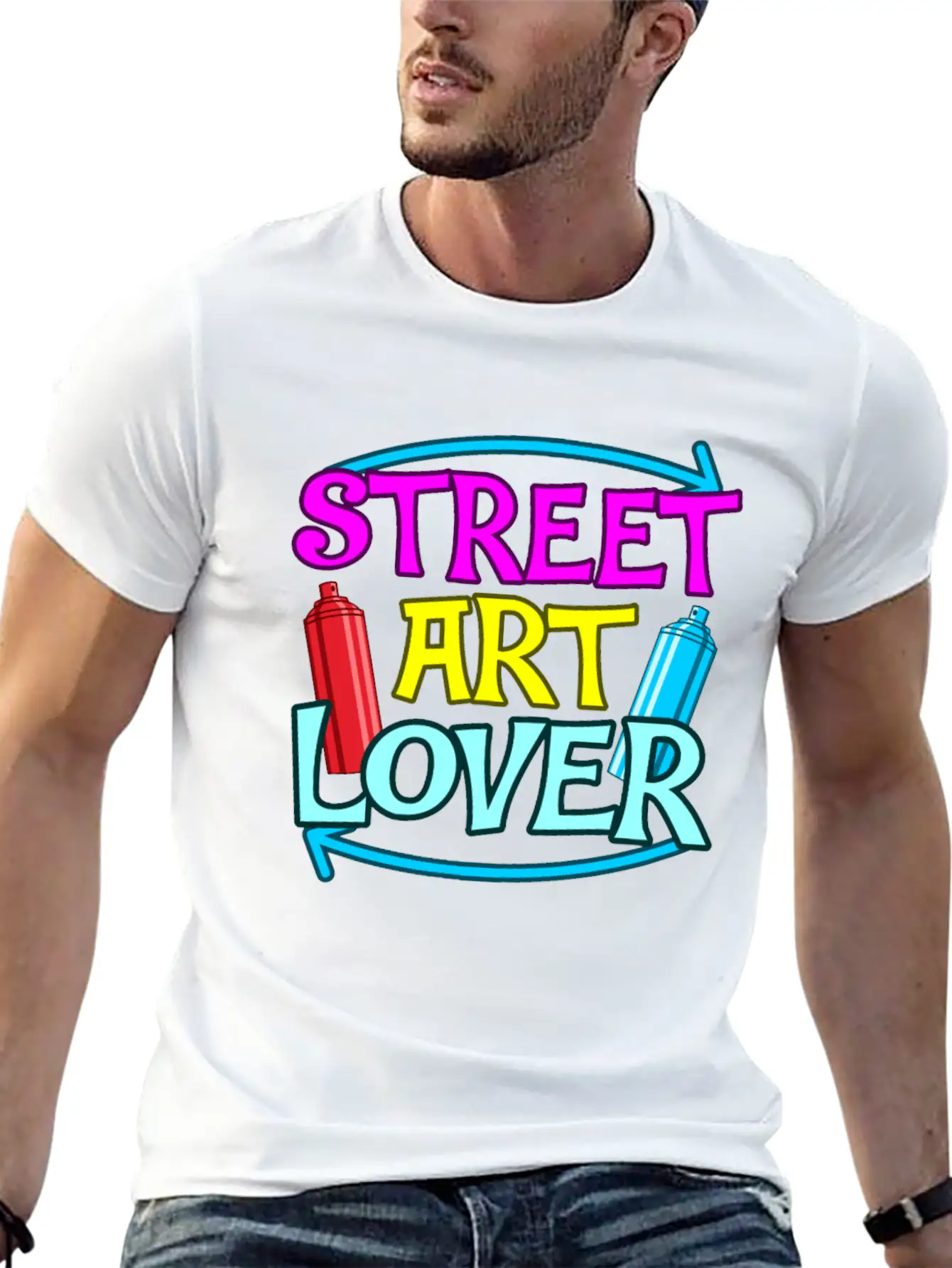 Streetart Graffiti Funny Gift Stylish Everyday T-Shirt – Unisex Basic Cotton Tee