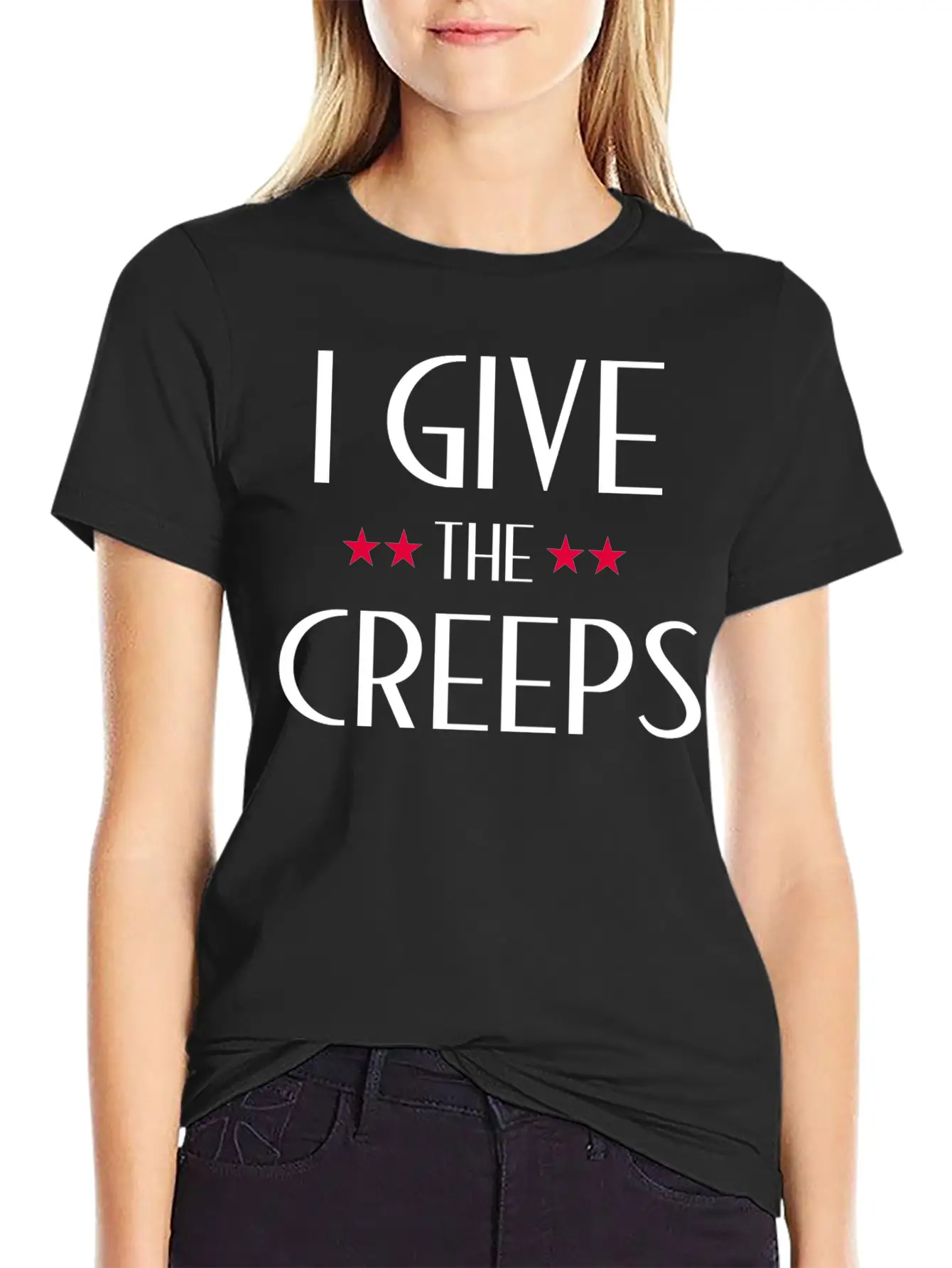 Streetwear I Give The Creeps Basic Graphic T-Shirt – Daily Comfort In Soft Cotton