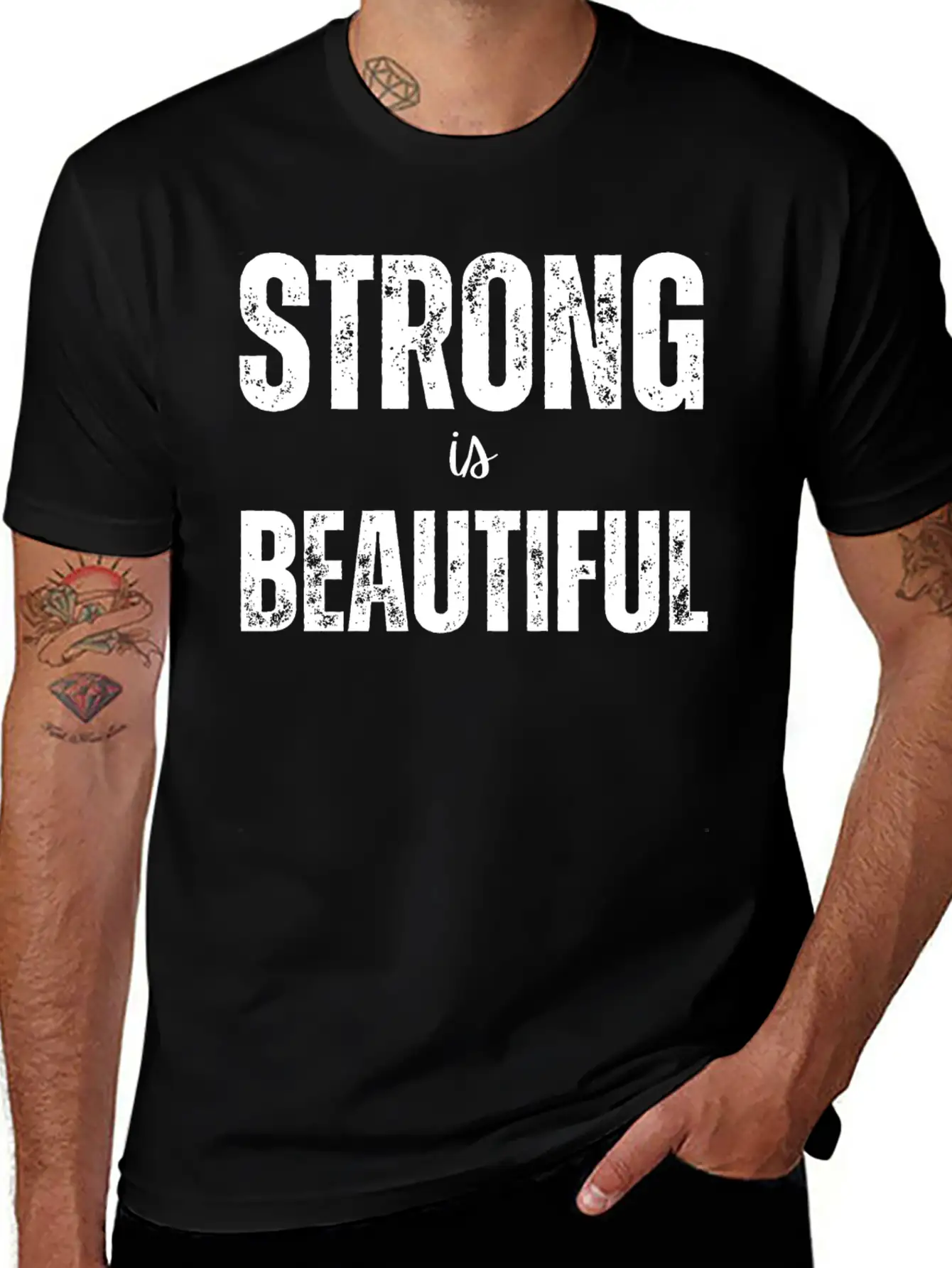 Strong Is Beautiful Basic Graphic T-Shirt – Daily Comfort In Soft Cotton