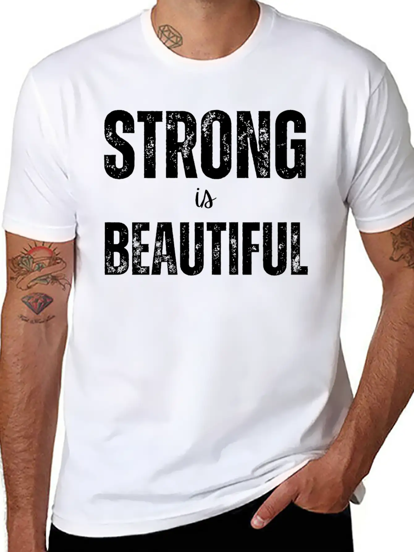 Strong Is Beautiful Basic Graphic T-Shirt – Daily Comfort In Soft Cotton