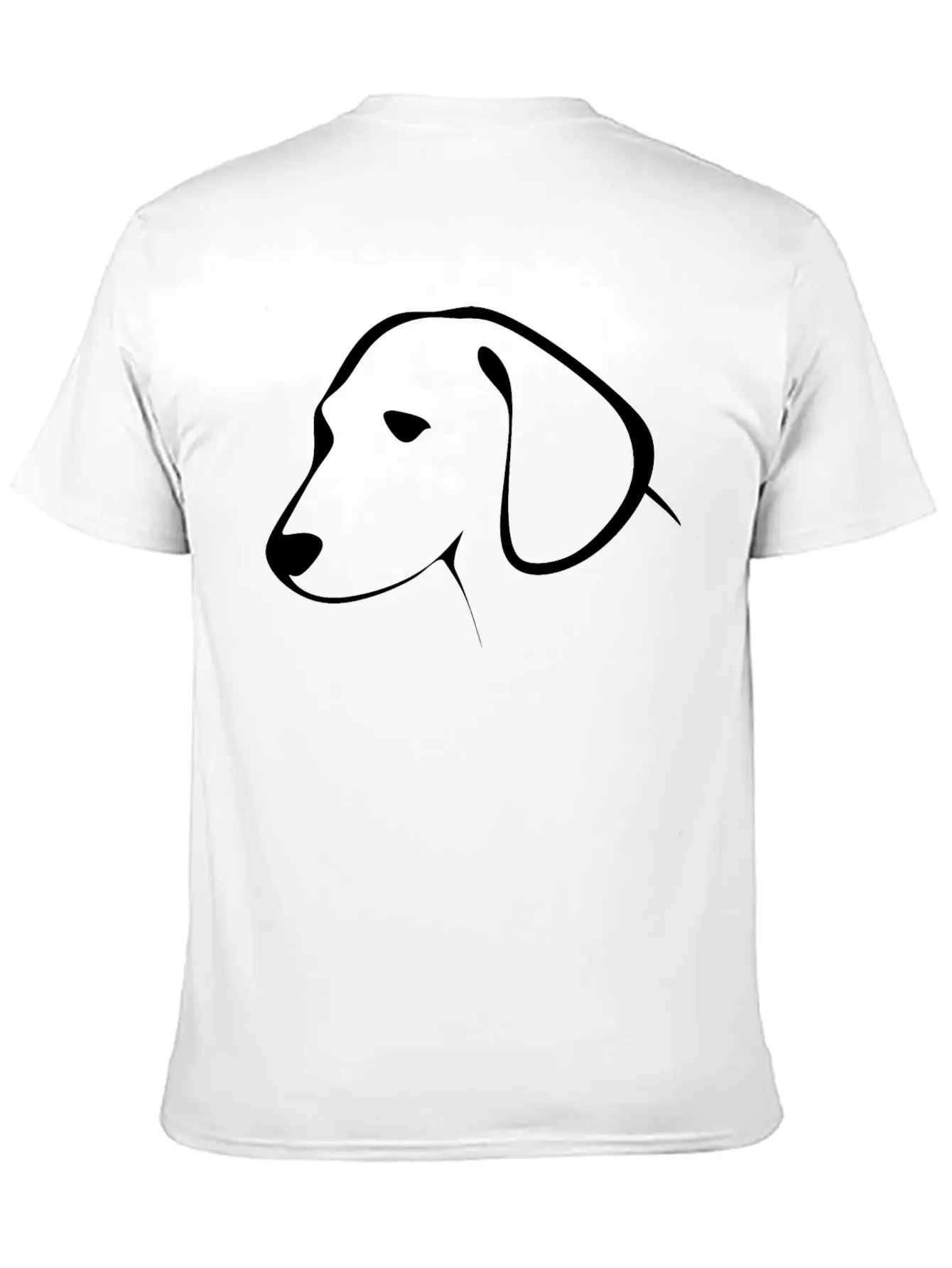 Stylized Dog Line Art Basic Graphic T-Shirt – Daily Comfort In Soft Cotton
