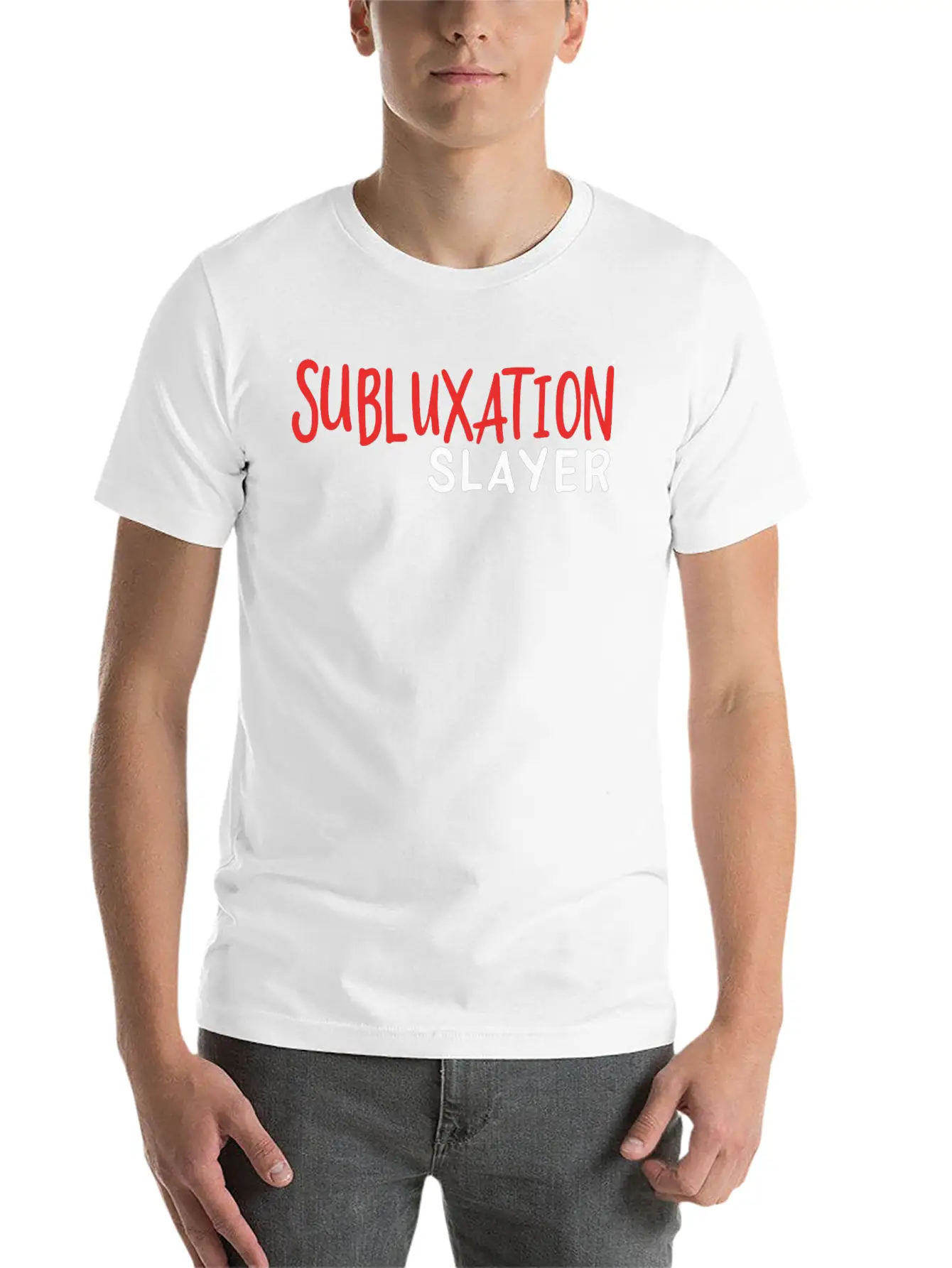 Subluxation Slayer Basic Graphic T-Shirt – Daily Comfort In Soft Cotton