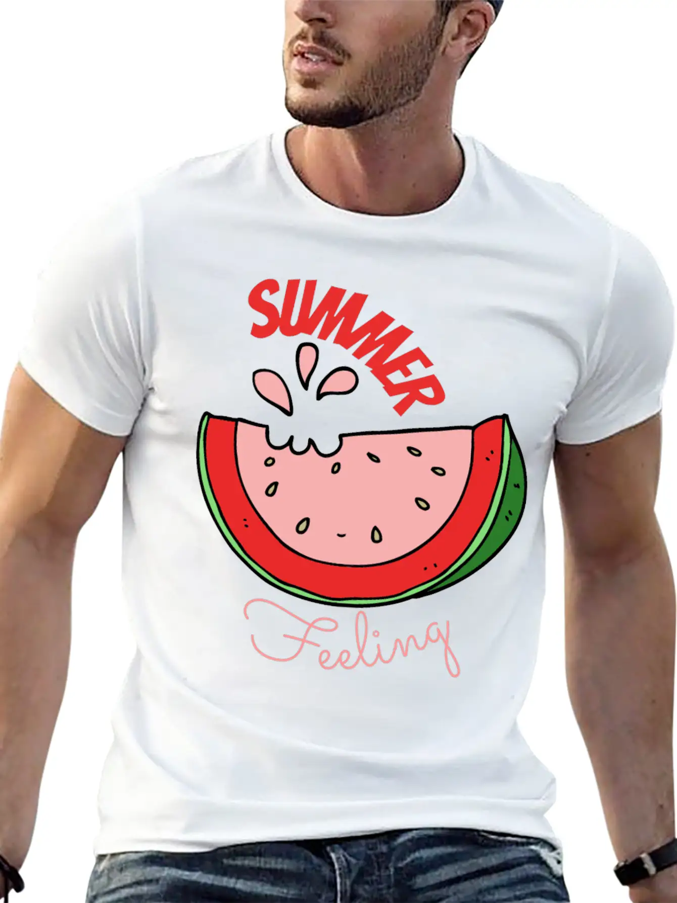 Summer Feeling Sun Fresh Melon Vacation Stylish Everyday T-Shirt – Unisex Basic Cotton Tee