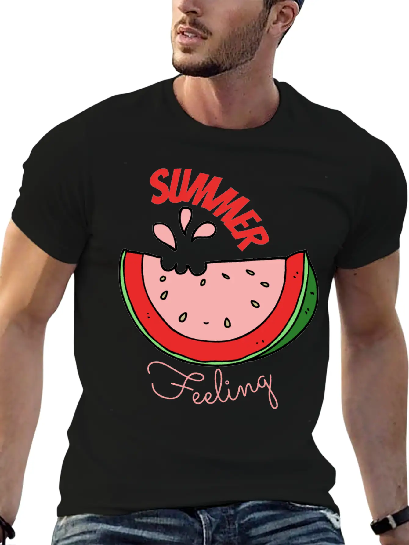 Summer Feeling Sun Fresh Melon Vacation Stylish Everyday T-Shirt – Unisex Basic Cotton Tee