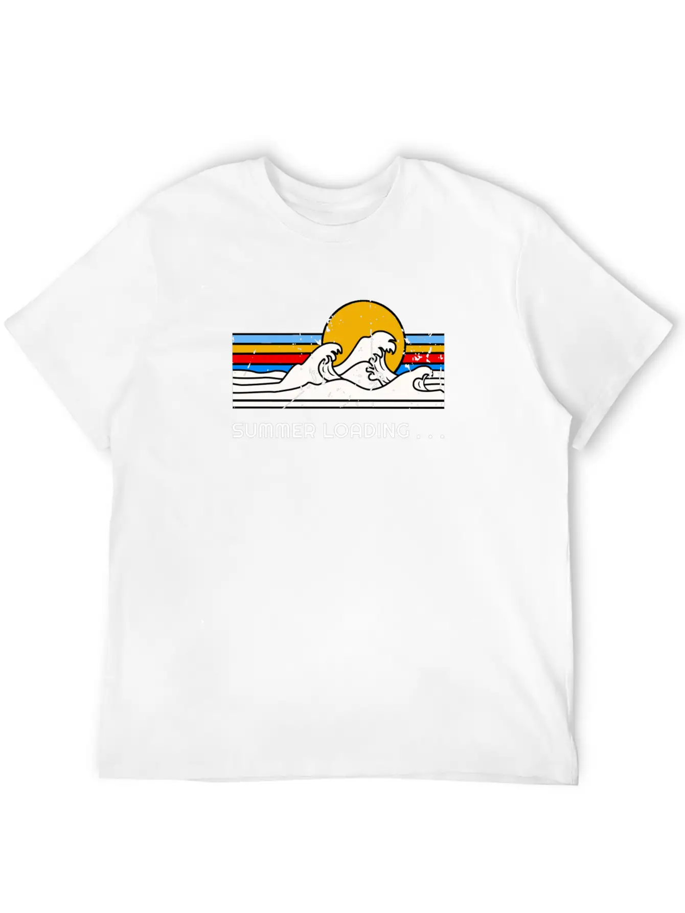 Summer Loading Beach With Waves And Sun Vacation Stylish Everyday T-Shirt – Unisex Basic Cotton Tee
