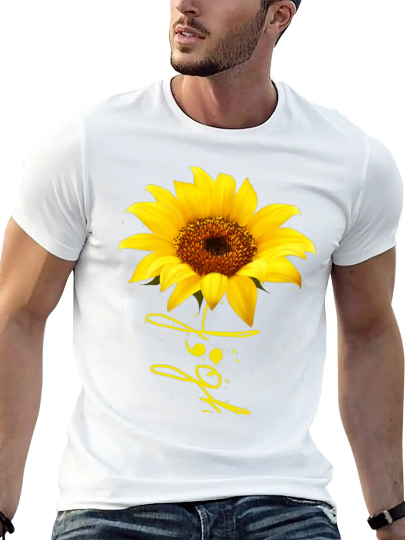 Sunflower Fight On Mental Health Awareness Shirt Basic Graphic T-Shirt – Daily Comfort In Soft Cotton