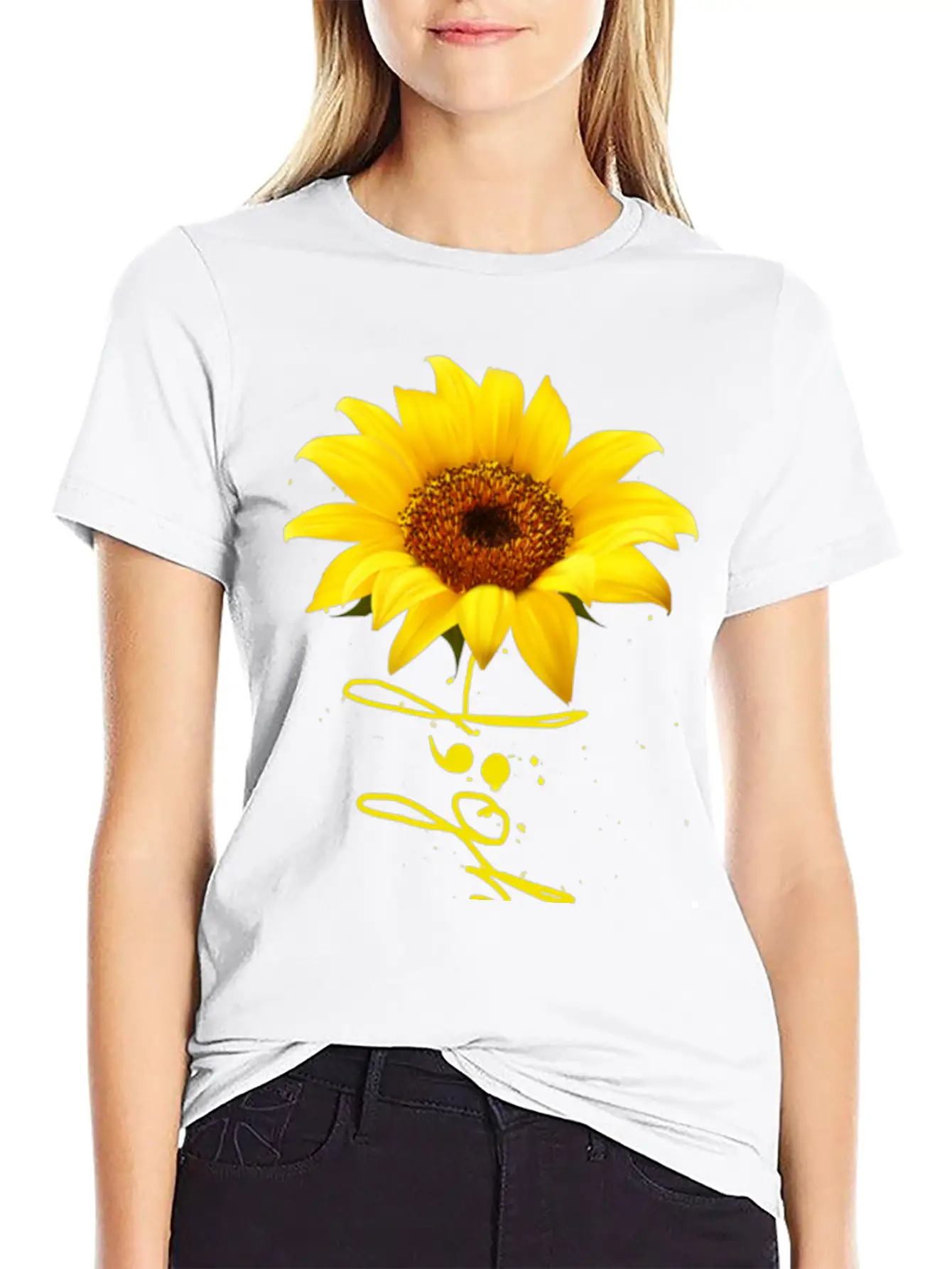 Sunflower Fight On Mental Health Awareness Shirt Basic Graphic T-Shirt – Daily Comfort In Soft Cotton