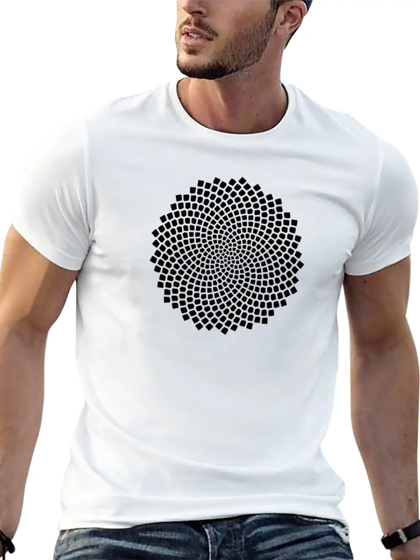 Sunflower, Seed, Fibonacci, Spiral, Golden Ratio, Basic Graphic T-Shirt – Daily Comfort In Soft Cotton