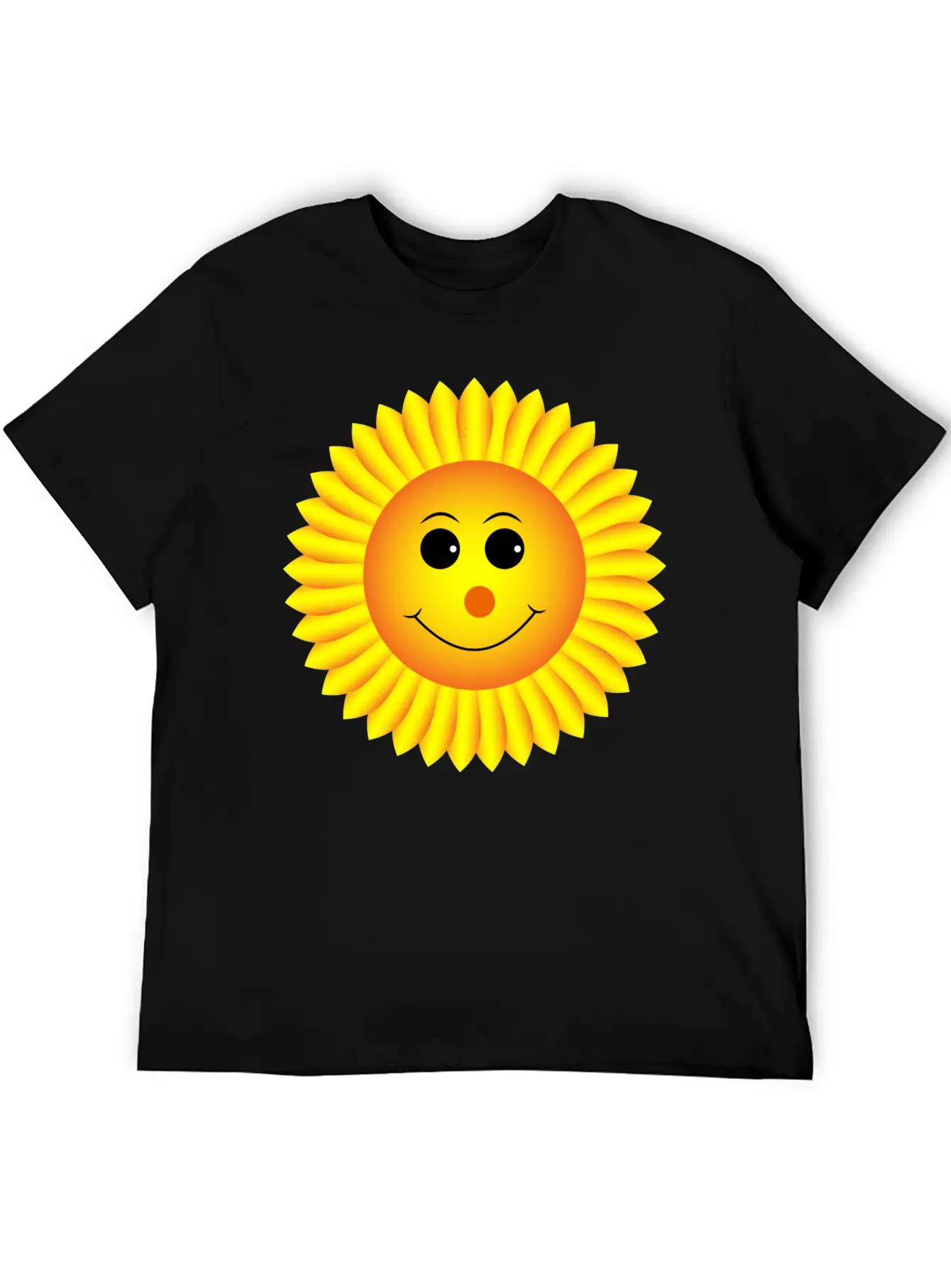 Sunflower Smiley Classic Crew Neck Graphic Tee – Everyday Minimal Look