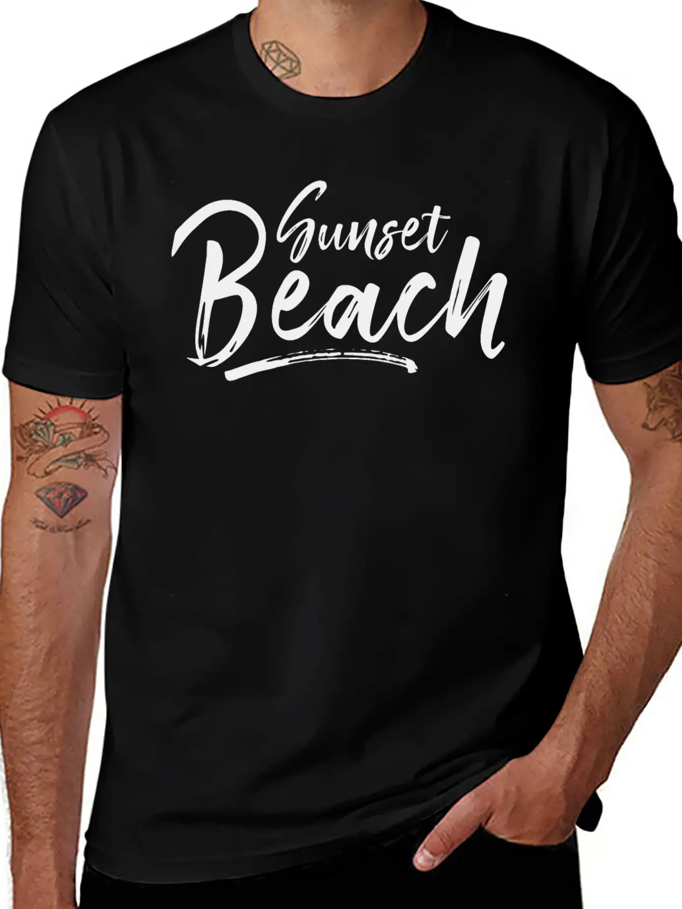 Sunset Beach Stylish Everyday T-Shirt – Unisex Basic Cotton Tee
