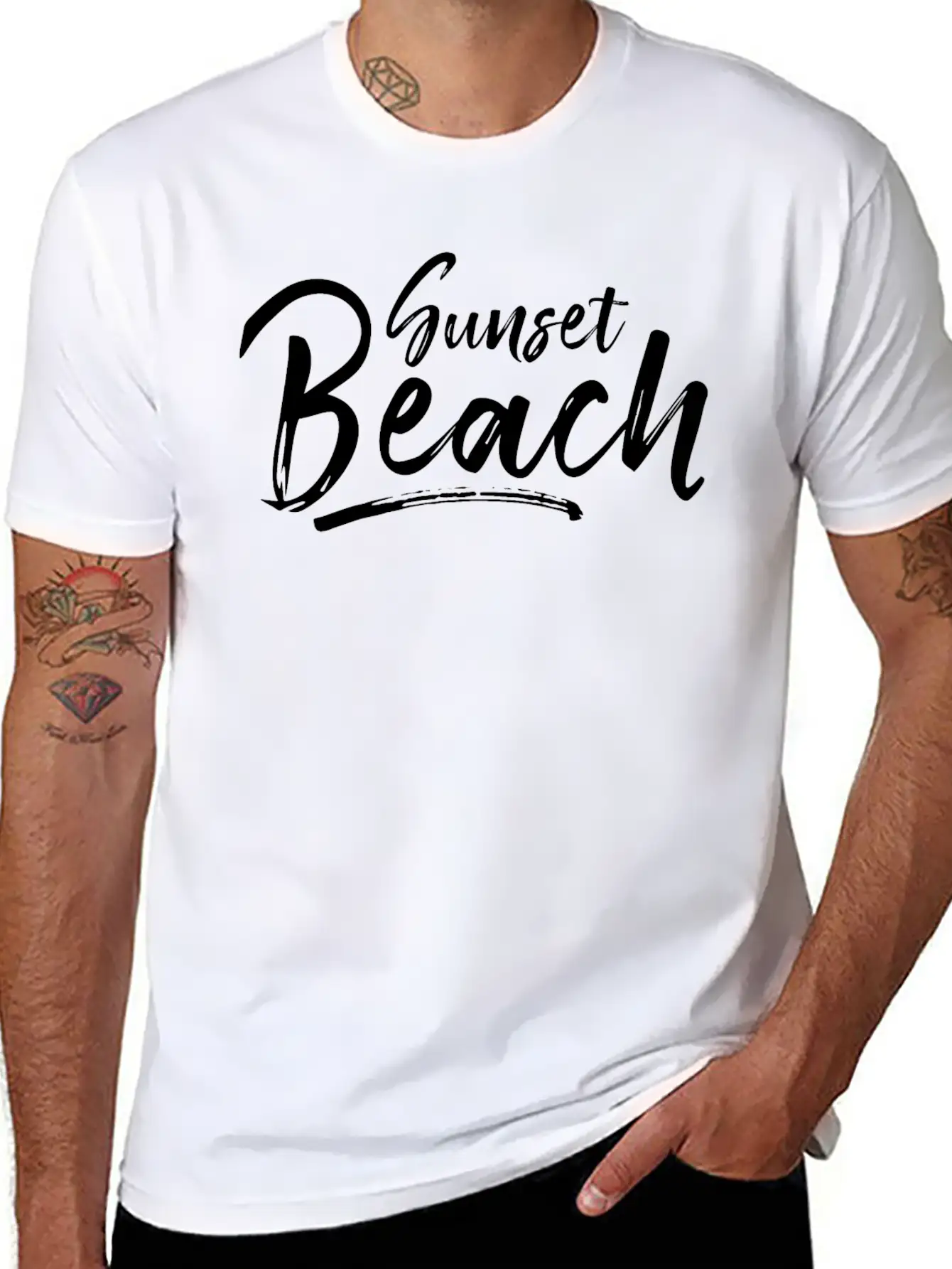 Sunset Beach Stylish Everyday T-Shirt – Unisex Basic Cotton Tee