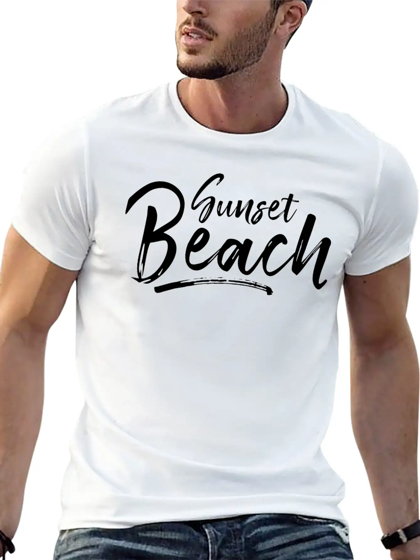 Sunset Beach Stylish Everyday T-Shirt – Unisex Basic Cotton Tee