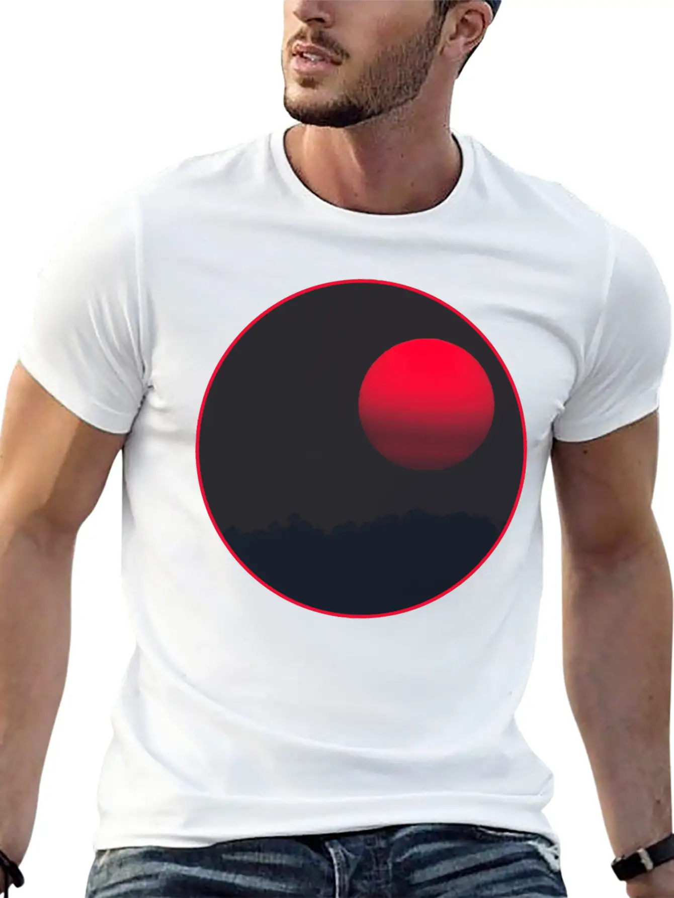 Sunset Classic Crew Neck Graphic Tee – Everyday Minimal Look