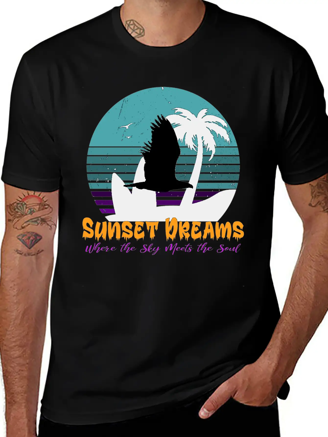 Sunset Dreams Where The Sky Meets The Soul Basic Graphic T-Shirt – Daily Comfort In Soft Cotton