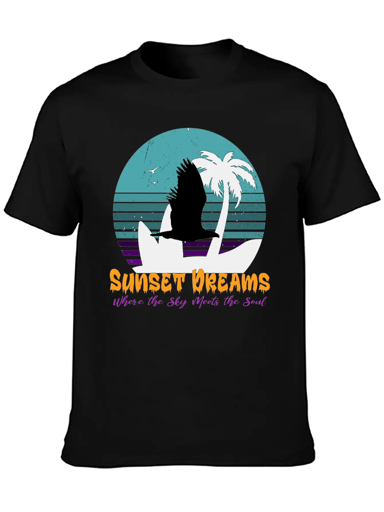 Sunset Dreams Where The Sky Meets The Soul Basic Graphic T-Shirt – Daily Comfort In Soft Cotton