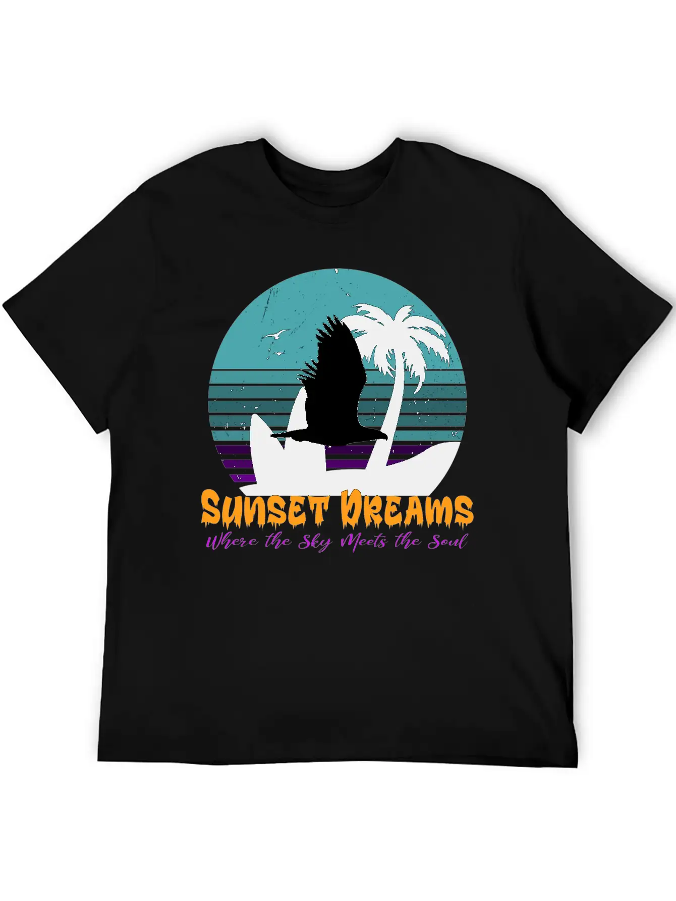 Sunset Dreams Where The Sky Meets The Soul Basic Graphic T-Shirt – Daily Comfort In Soft Cotton