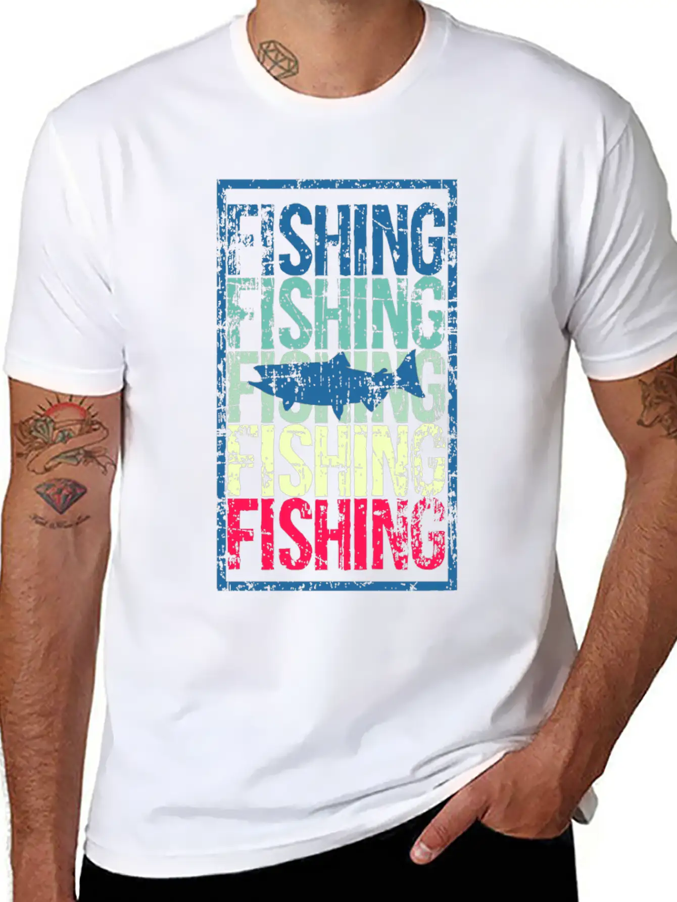 Sunset Fishing Gift Stylish Everyday T-Shirt – Unisex Basic Cotton Tee