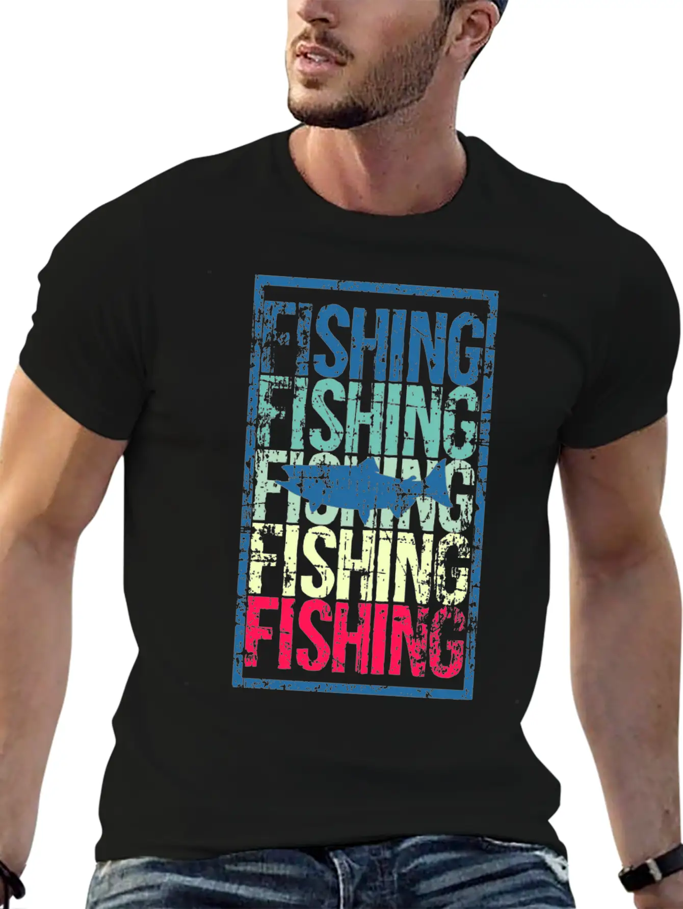 Sunset Fishing Gift Stylish Everyday T-Shirt – Unisex Basic Cotton Tee