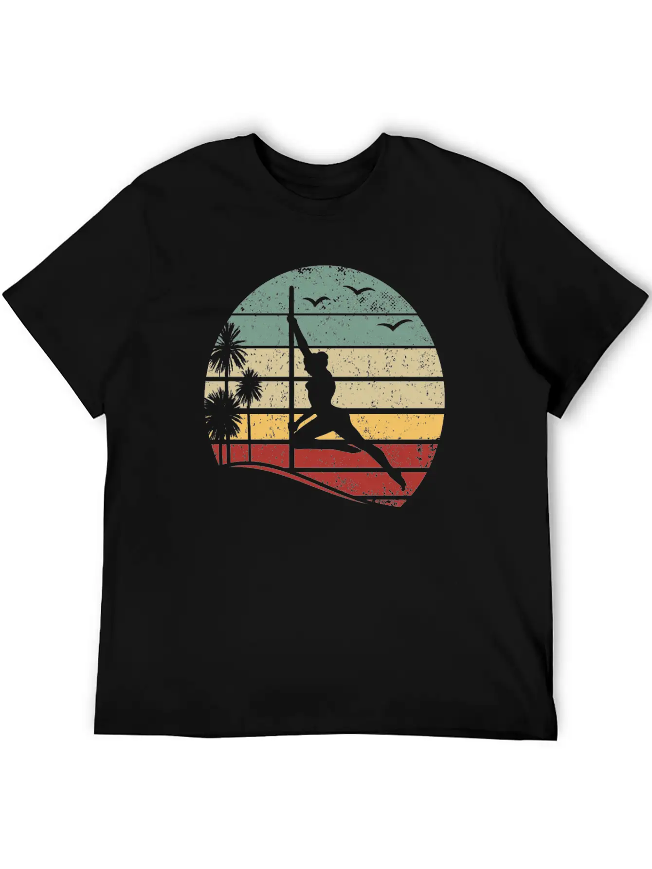 Sunset Pole Dance Pole Dancing Retro Pole Dance Stylish Everyday T-Shirt – Unisex Basic Cotton Tee