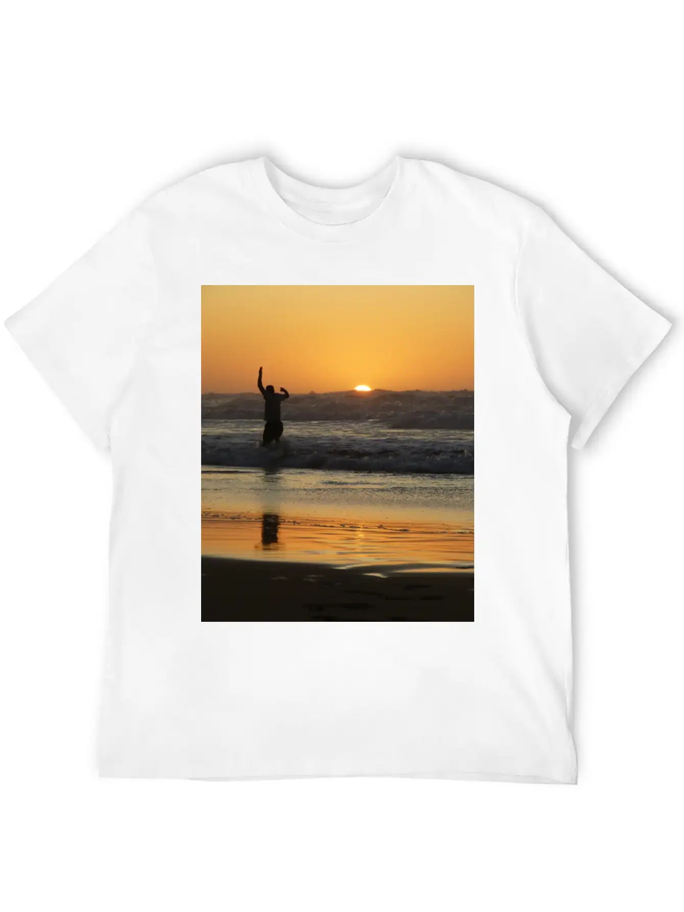 Sunset, Sunset Lovers, Sunset Time Classic Crew Neck Graphic Tee – Everyday Minimal Look