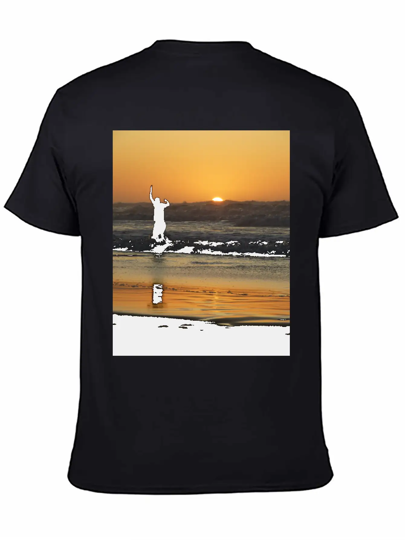 Sunset, Sunset Lovers, Sunset Time Classic Crew Neck Graphic Tee – Everyday Minimal Look