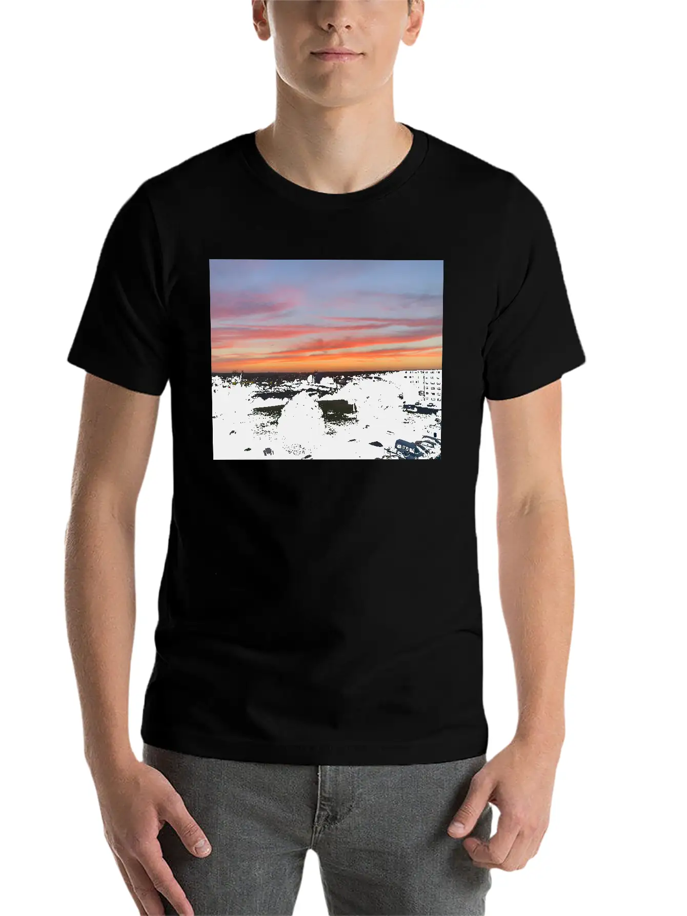 Sunset Vibes Classic Cotton Tee – Unisex Comfort For Any Season