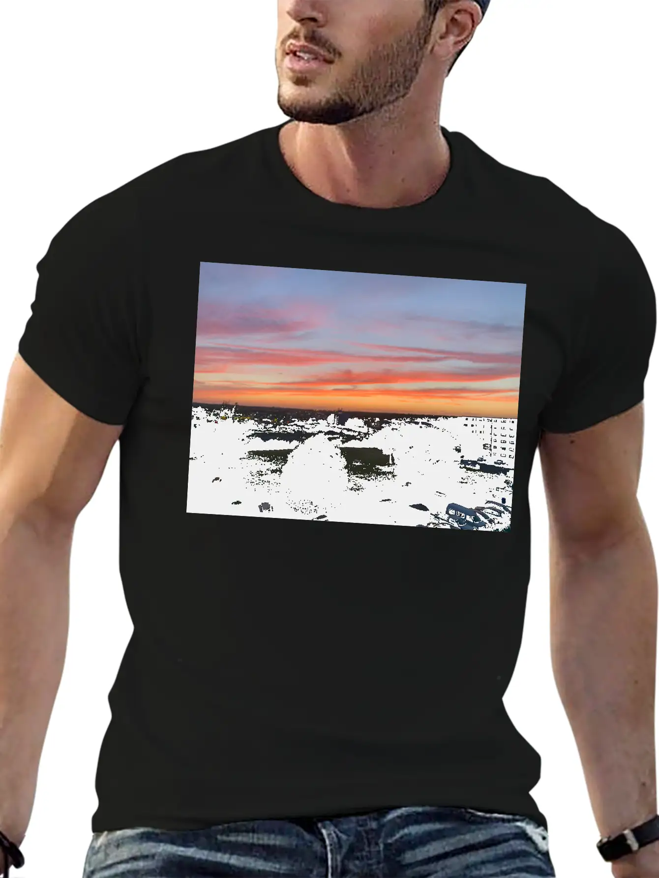 Sunset Vibes Classic Cotton Tee – Unisex Comfort For Any Season