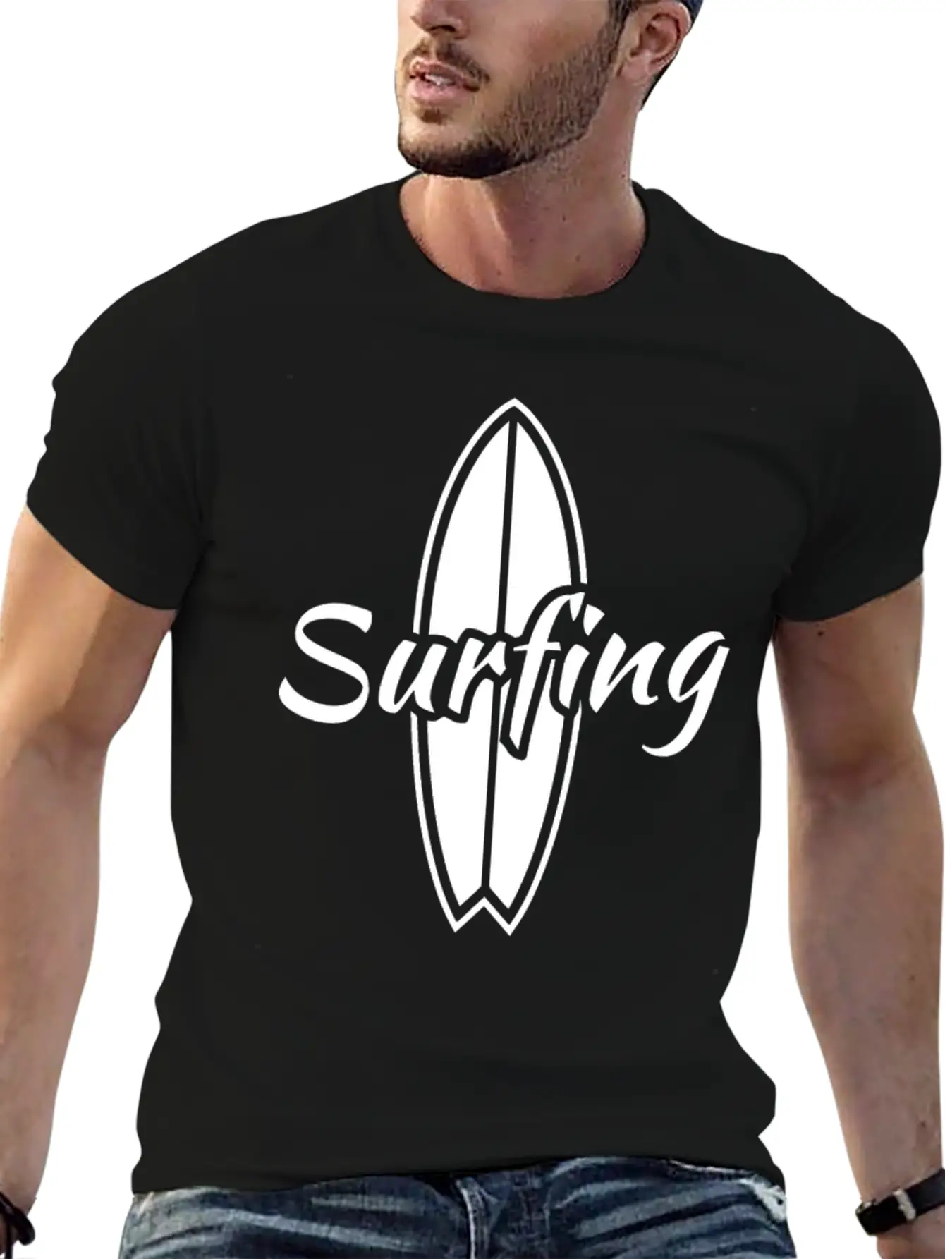 Surf Board Stylish Everyday T-Shirt – Unisex Basic Cotton Tee