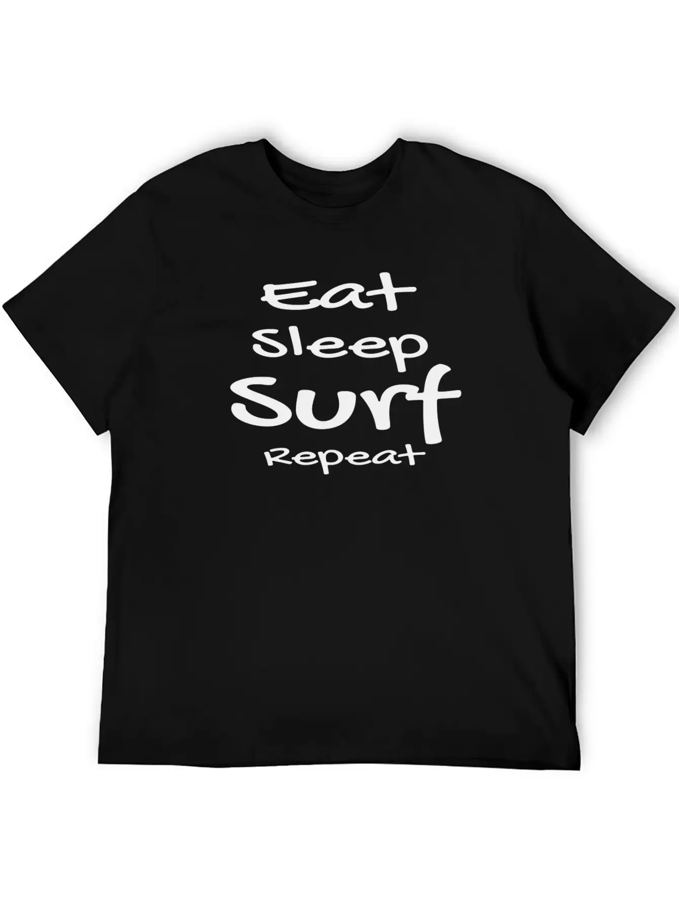 Surf Surfing Eat Sleep Surf Repeat Quote Design Basic Graphic T-Shirt – Daily Comfort In Soft Cotton