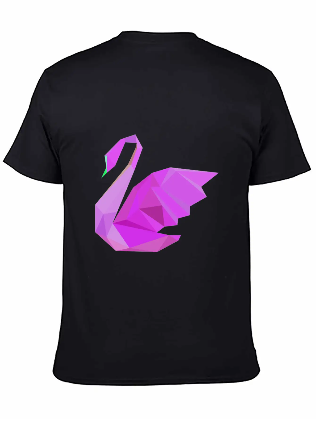 Swan Geometric Pink Stylish Everyday T-Shirt – Unisex Basic Cotton Tee